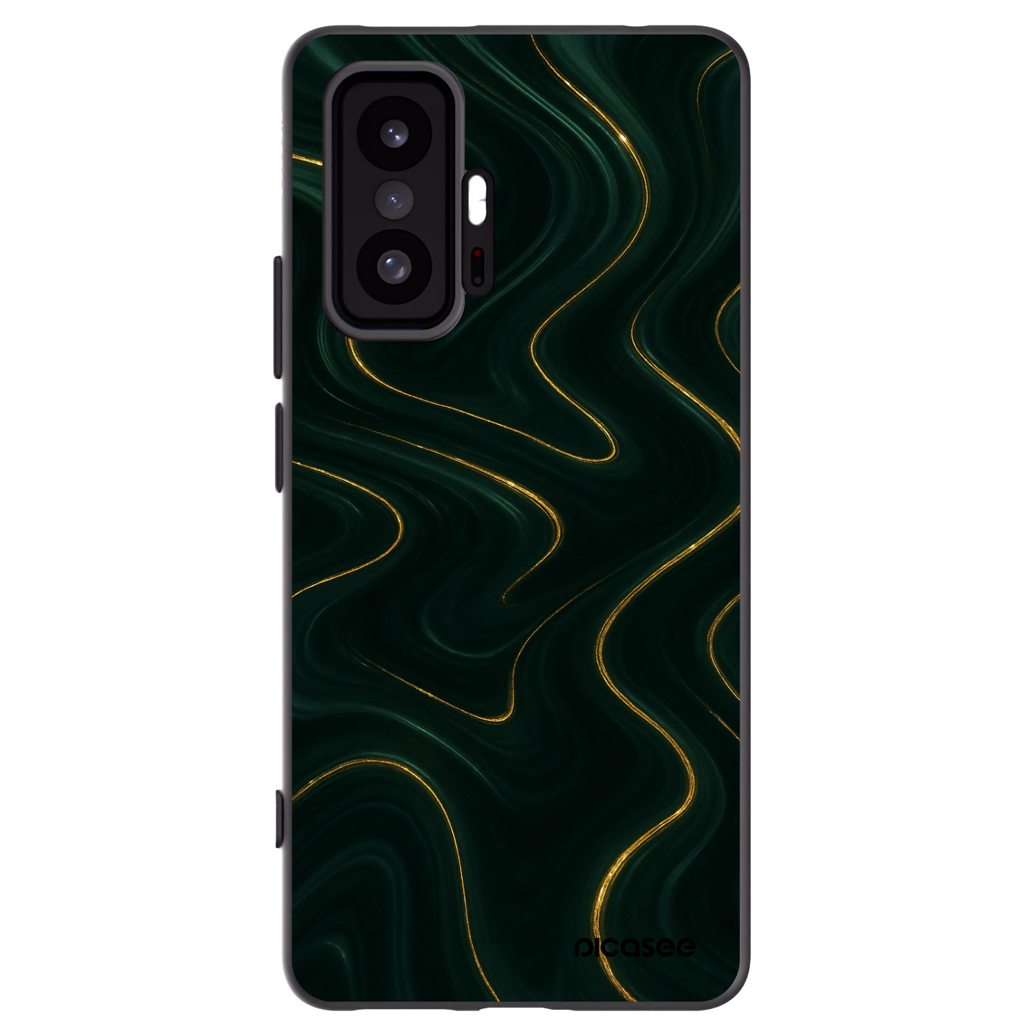 Picasee Μαύρη θήκη σιλικόνης για Xiaomi 11T Pro - Vawes