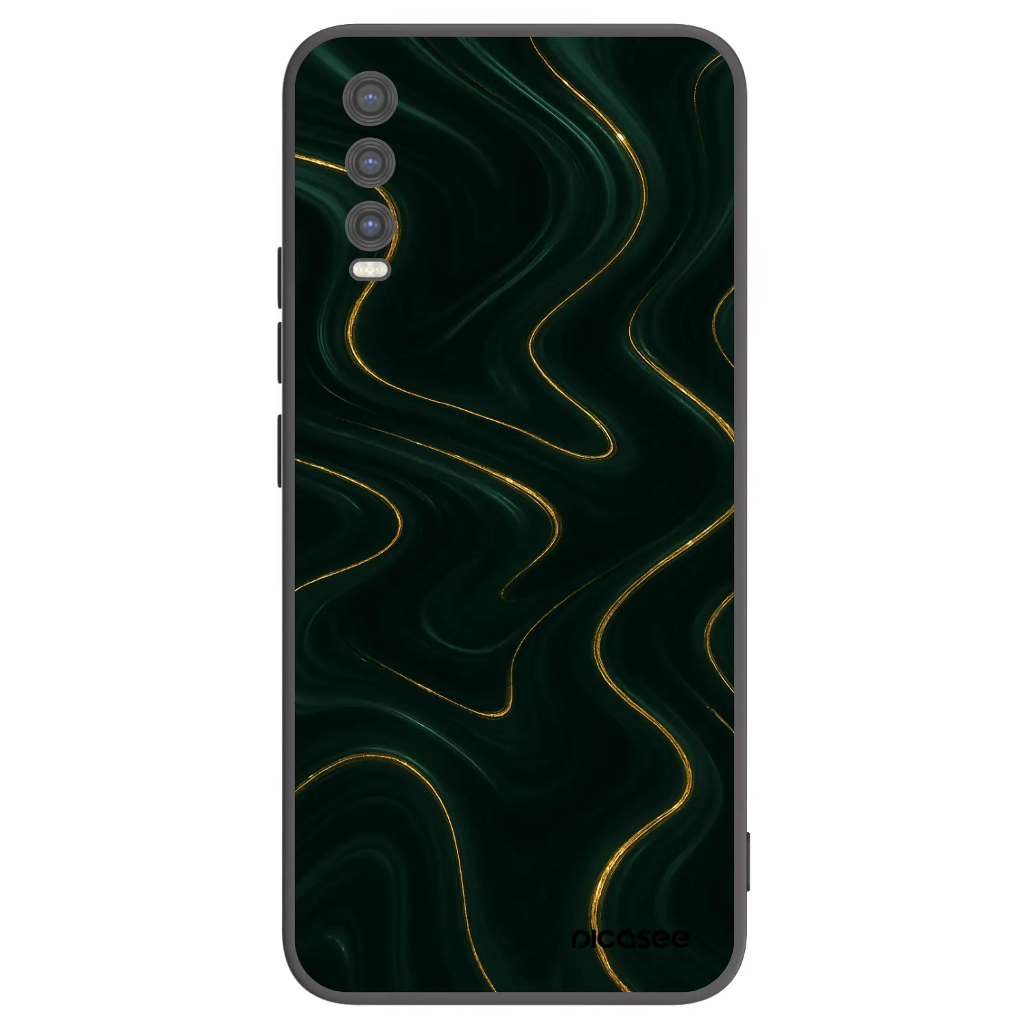 Picasee Μαύρη θήκη σιλικόνης για Vivo Y20s - Vawes