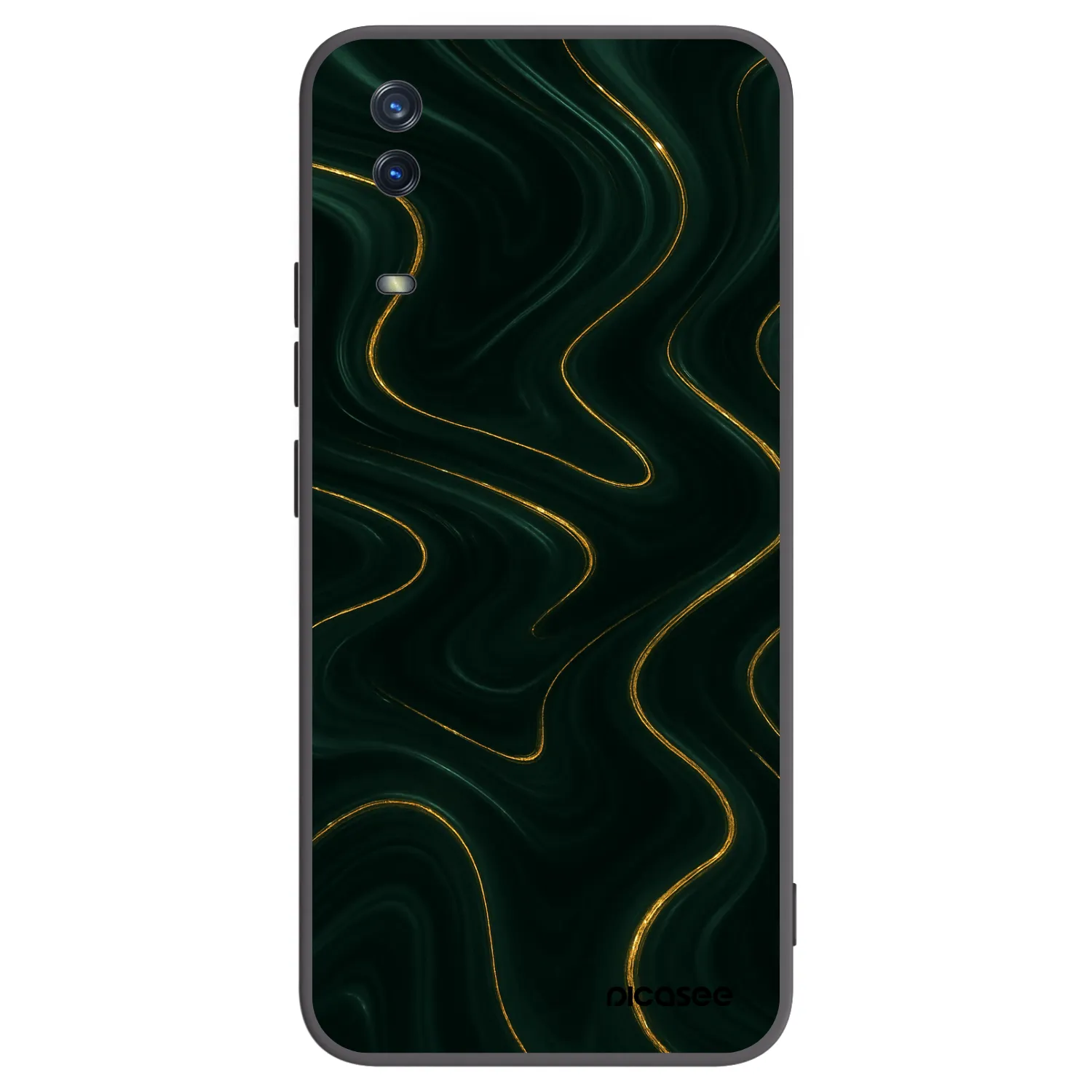 Picasee Μαύρη θήκη σιλικόνης για Vivo Y11s - Vawes