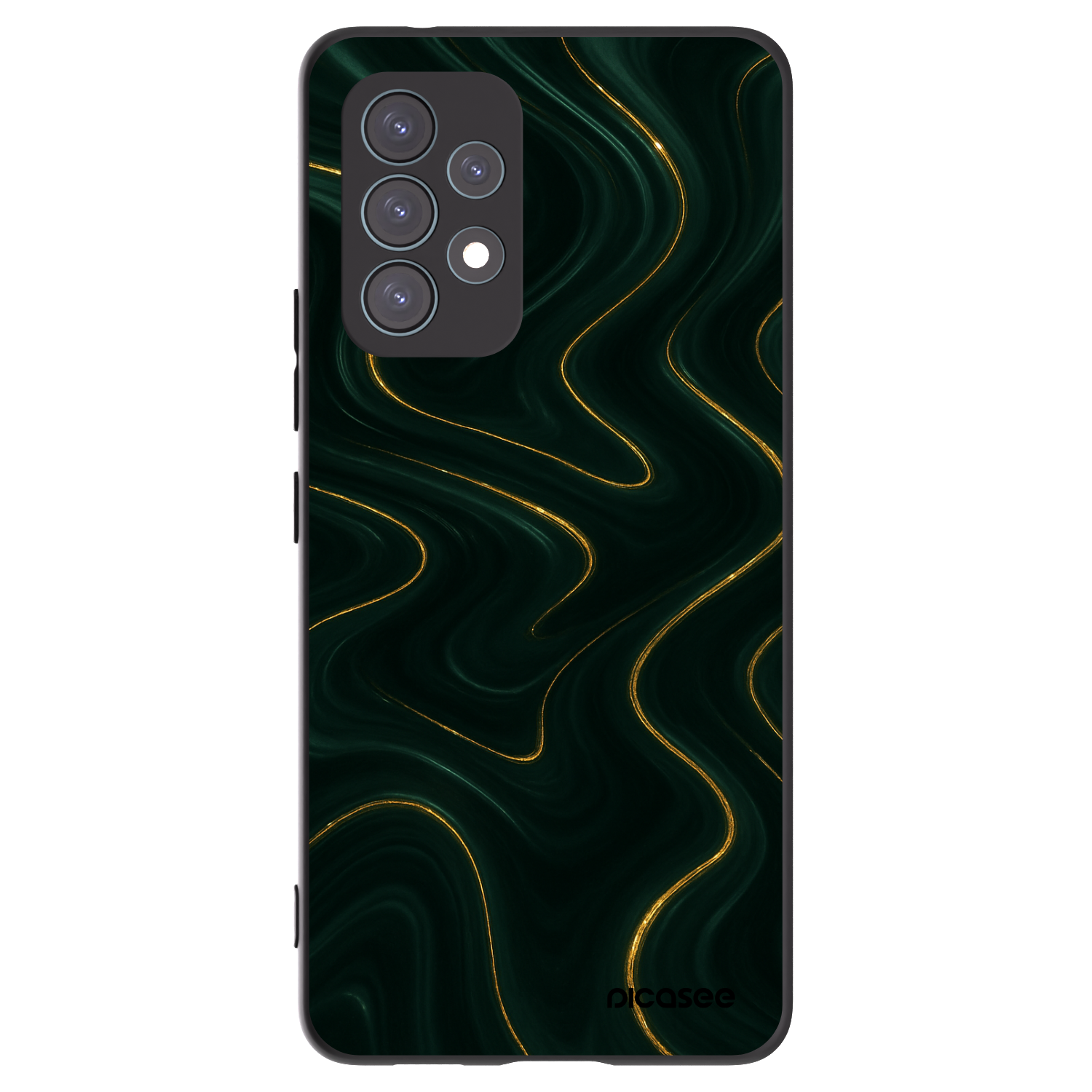 Picasee Μαύρη θήκη σιλικόνης για Samsung Galaxy A53 5G A536 - Vawes