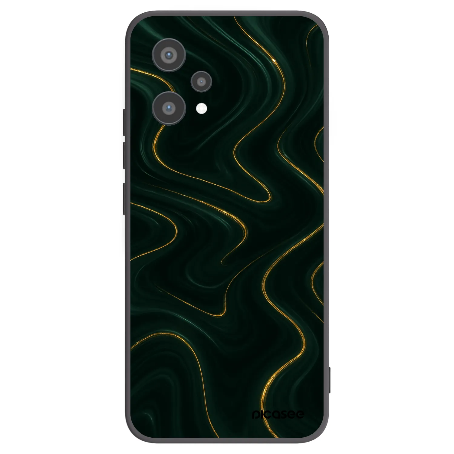 Picasee Μαύρη θήκη σιλικόνης για Realme 9 Pro 5G - Vawes
