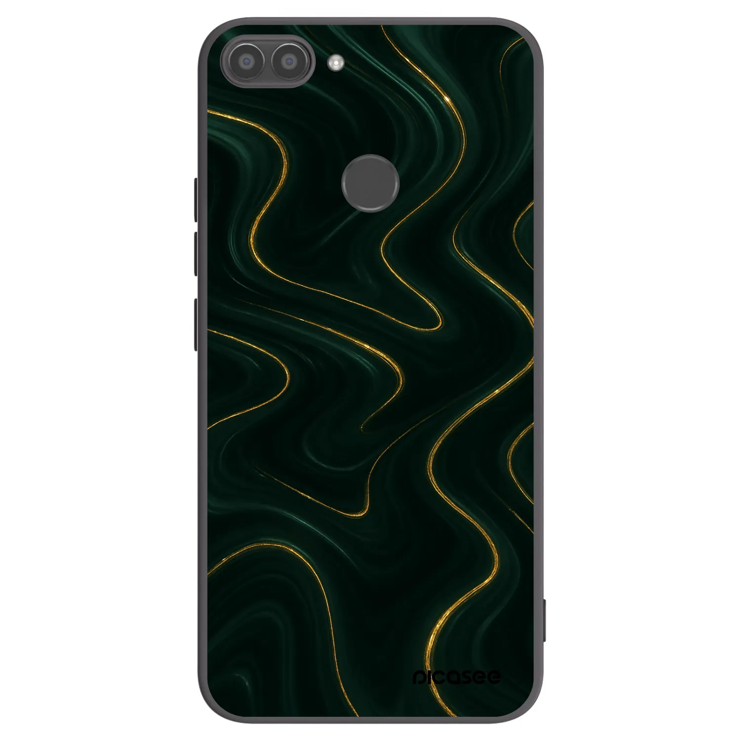 Picasee Μαύρη θήκη σιλικόνης για Huawei P Smart - Vawes