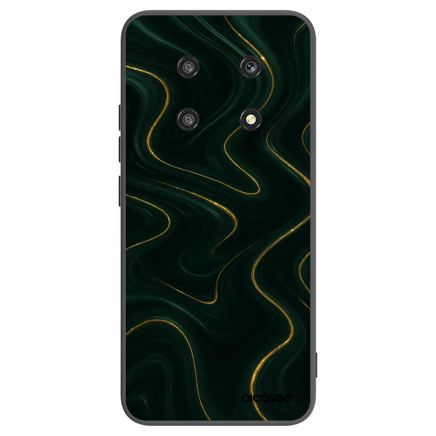 Picasee Μαύρη θήκη σιλικόνης για Honor Magic4 Lite 5G - Vawes