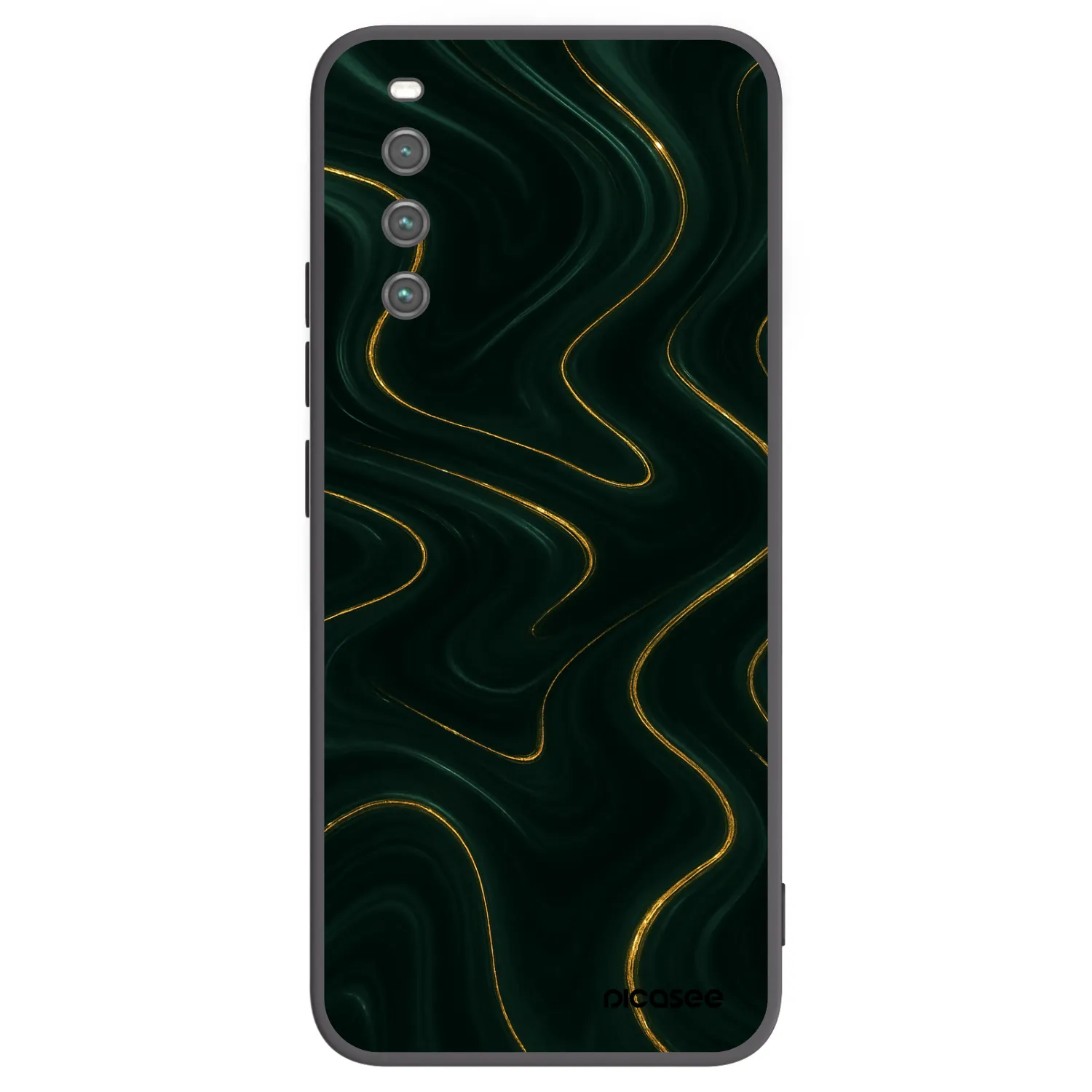 Picasee Μαύρη θήκη σιλικόνης για Sony Xperia 10 IV 5G - Vawes