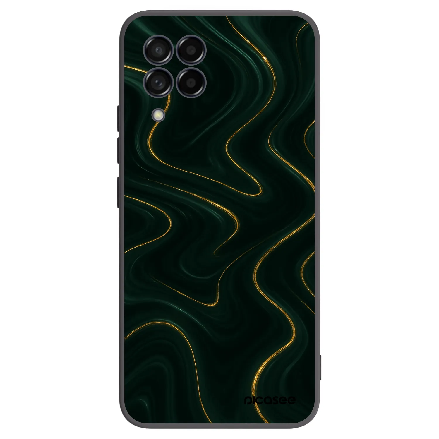 Picasee Μαύρη θήκη σιλικόνης για Samsung Galaxy M53 5G - Vawes