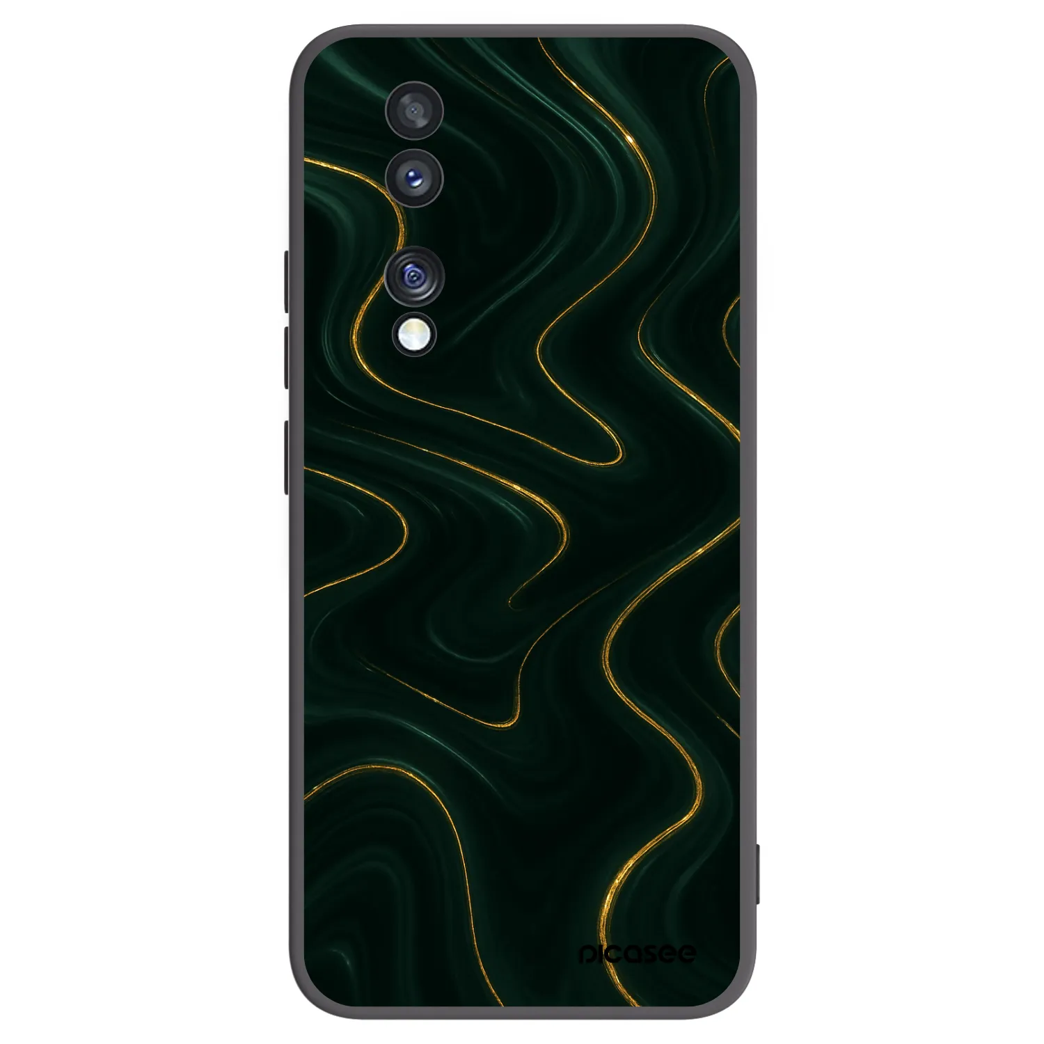 Picasee Μαύρη θήκη σιλικόνης για Honor 70 - Vawes