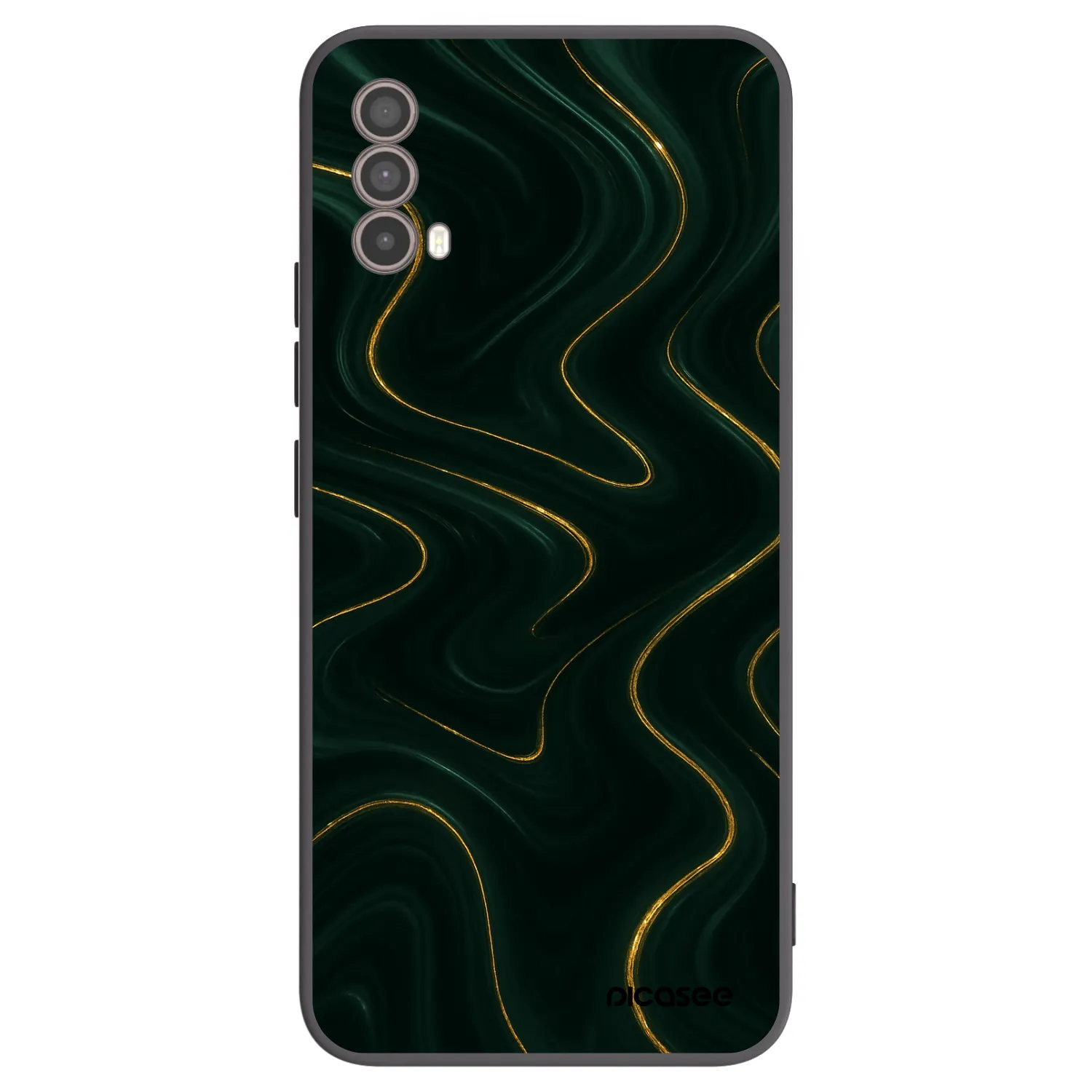 Picasee Μαύρη θήκη σιλικόνης για Motorola Moto E40 - Vawes
