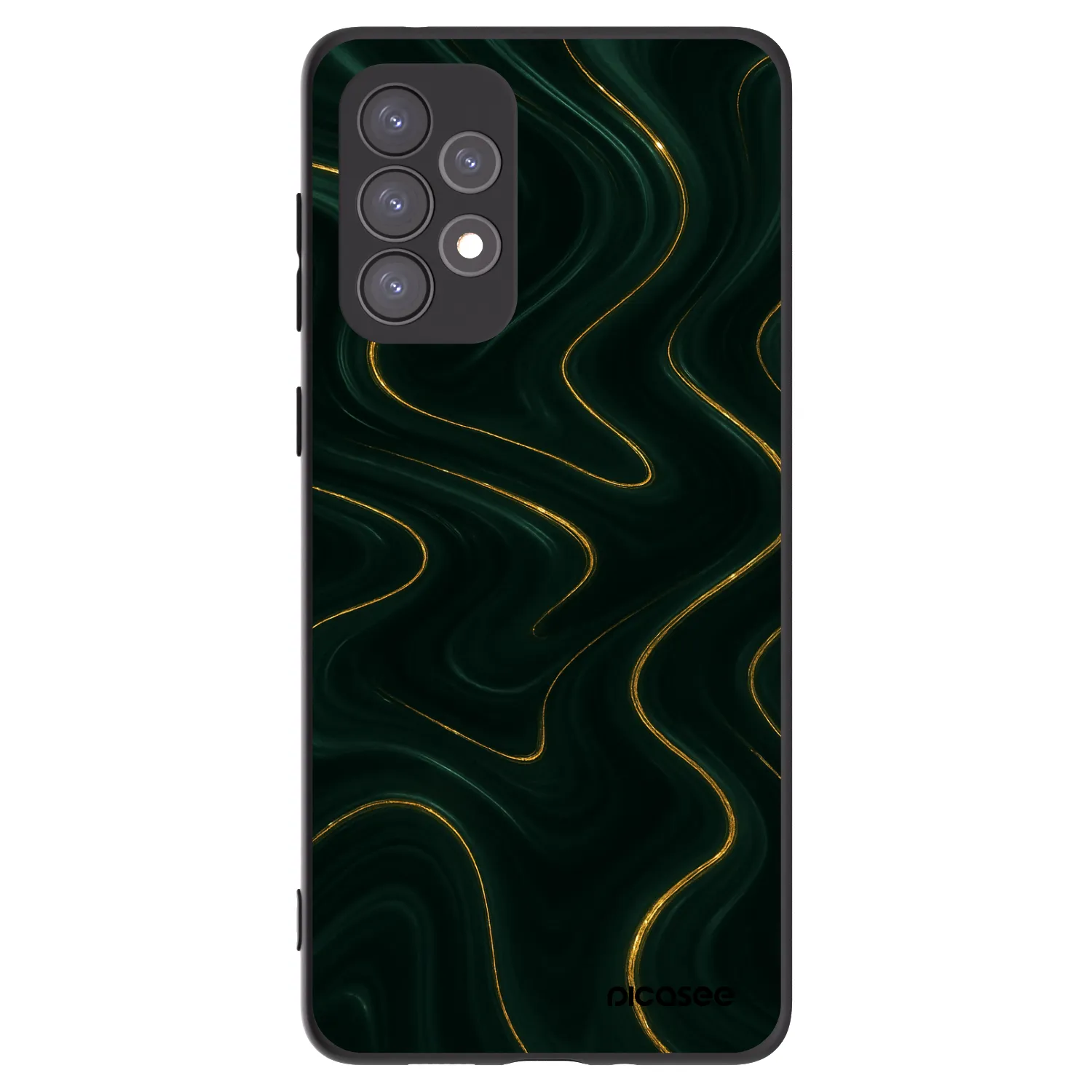 Picasee Μαύρη θήκη σιλικόνης για Samsung Galaxy A73 5G - Vawes
