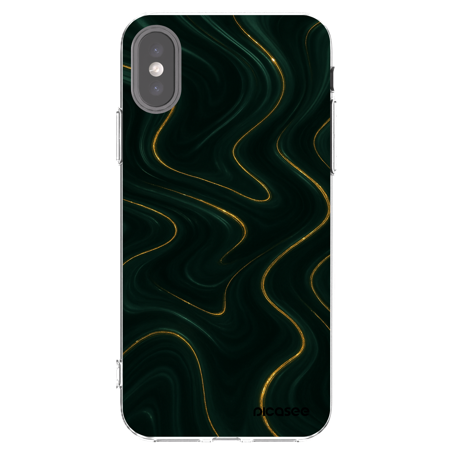 Picasee διαφανής θήκη σιλικόνης Apple iPhone X/XS - Vawes