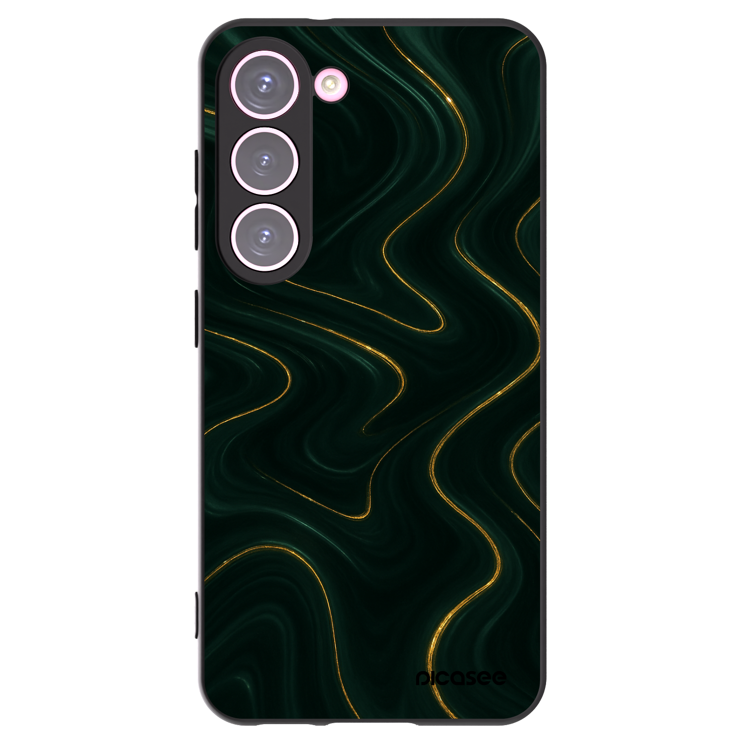 Picasee Μαύρη θήκη σιλικόνης για Samsung Galaxy S23 5G - Vawes