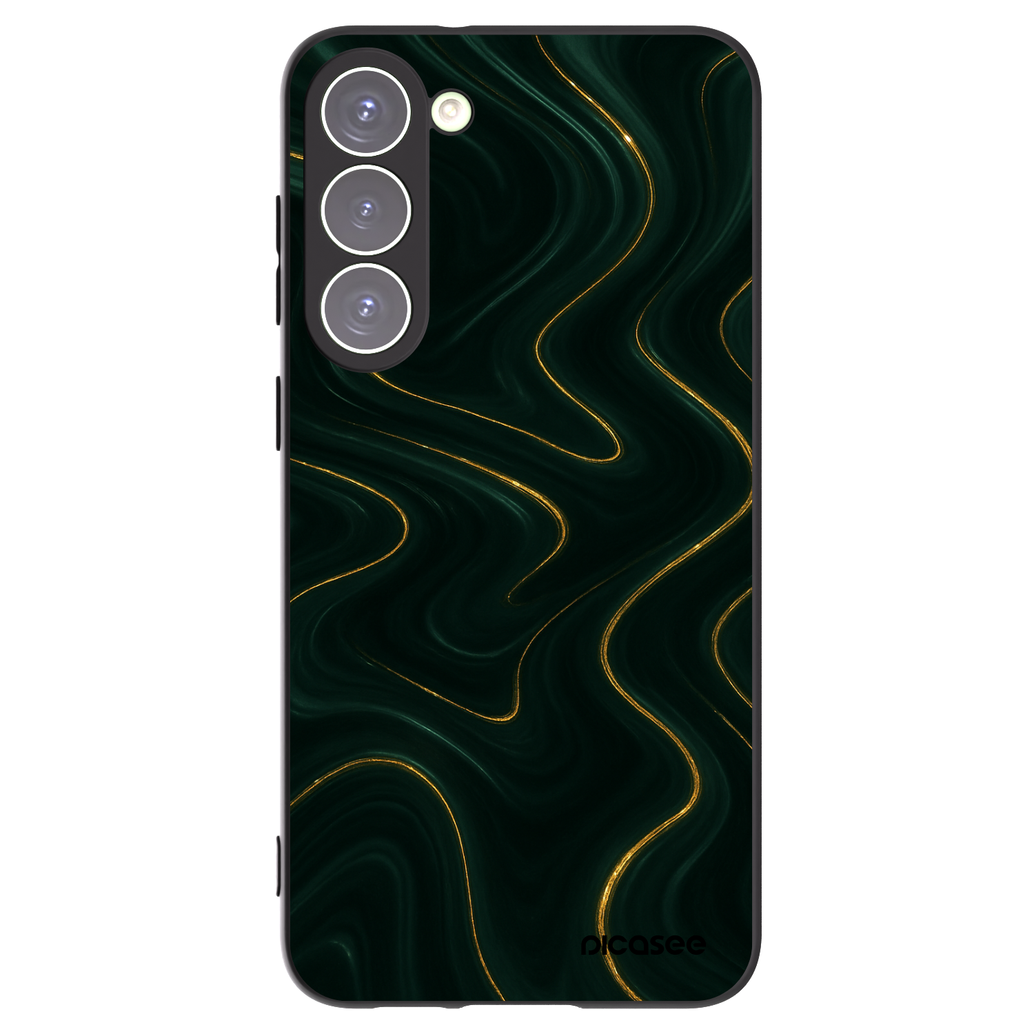 Picasee Μαύρη θήκη σιλικόνης για Samsung Galaxy S23+ 5G - Vawes