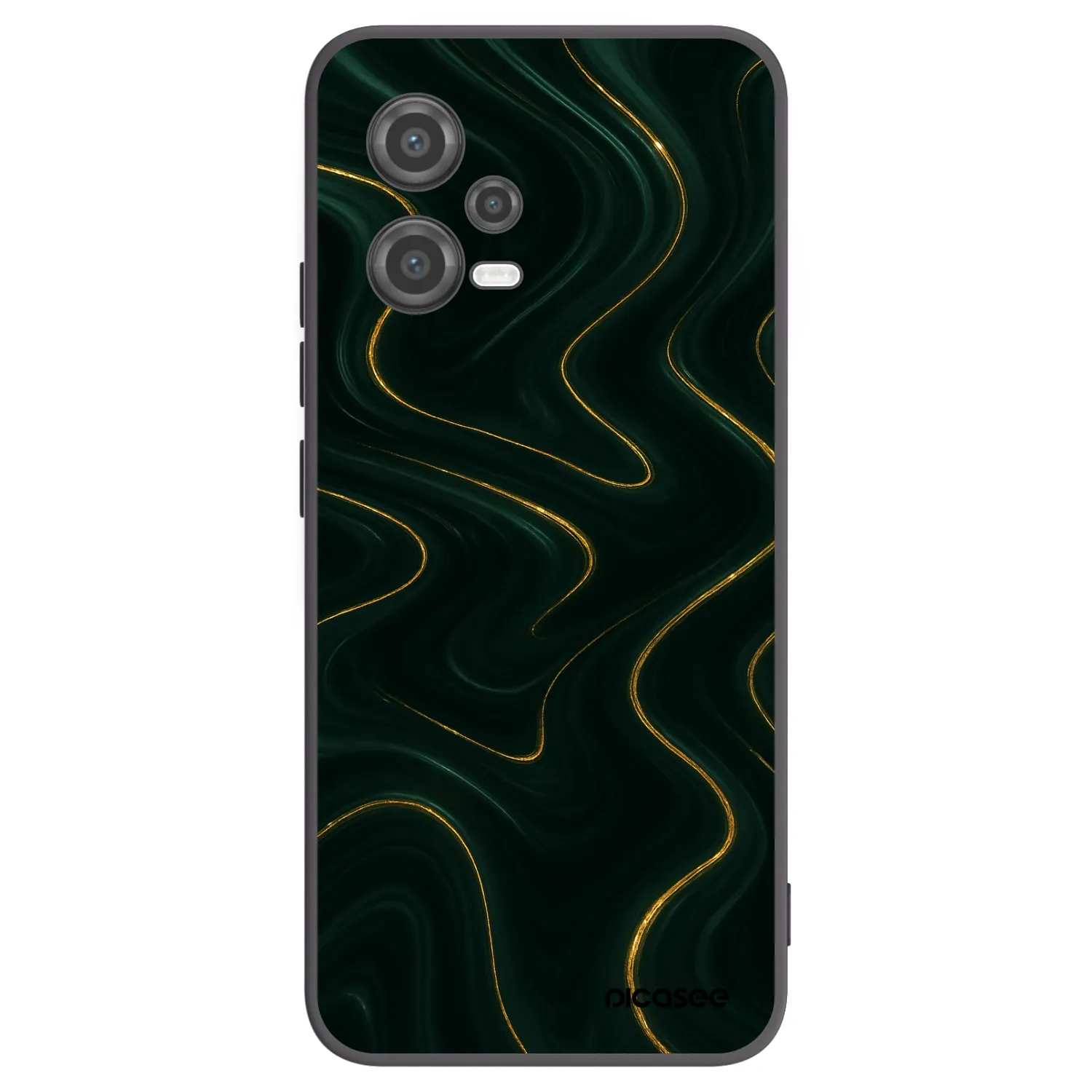 Picasee Μαύρη θήκη σιλικόνης για Xiaomi Poco X5 - Vawes