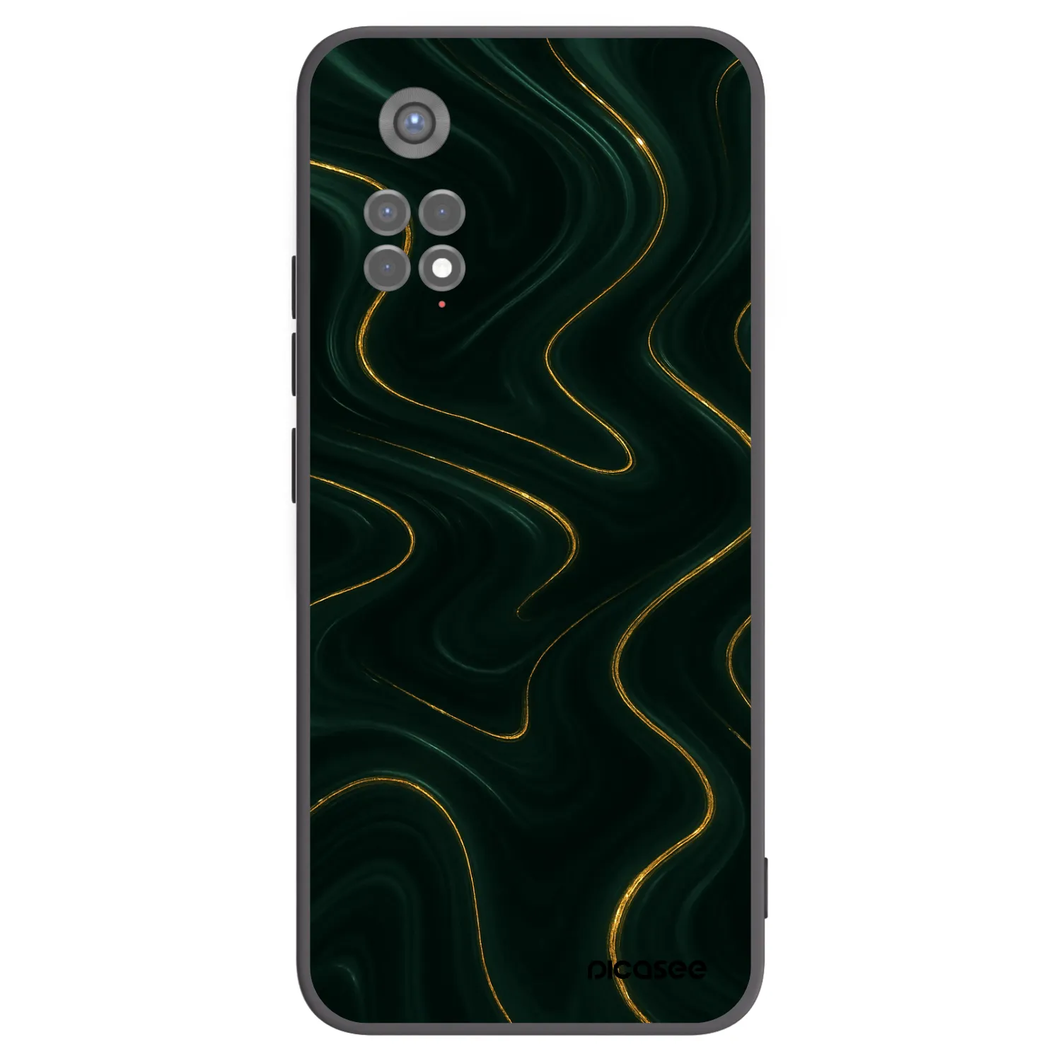 Picasee Μαύρη θήκη σιλικόνης για Xiaomi Redmi Note 11S 5G - Vawes