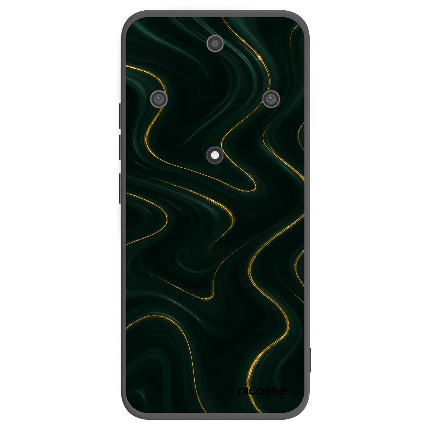 Picasee Μαύρη θήκη σιλικόνης για Honor Magic5 Lite 5G - Vawes