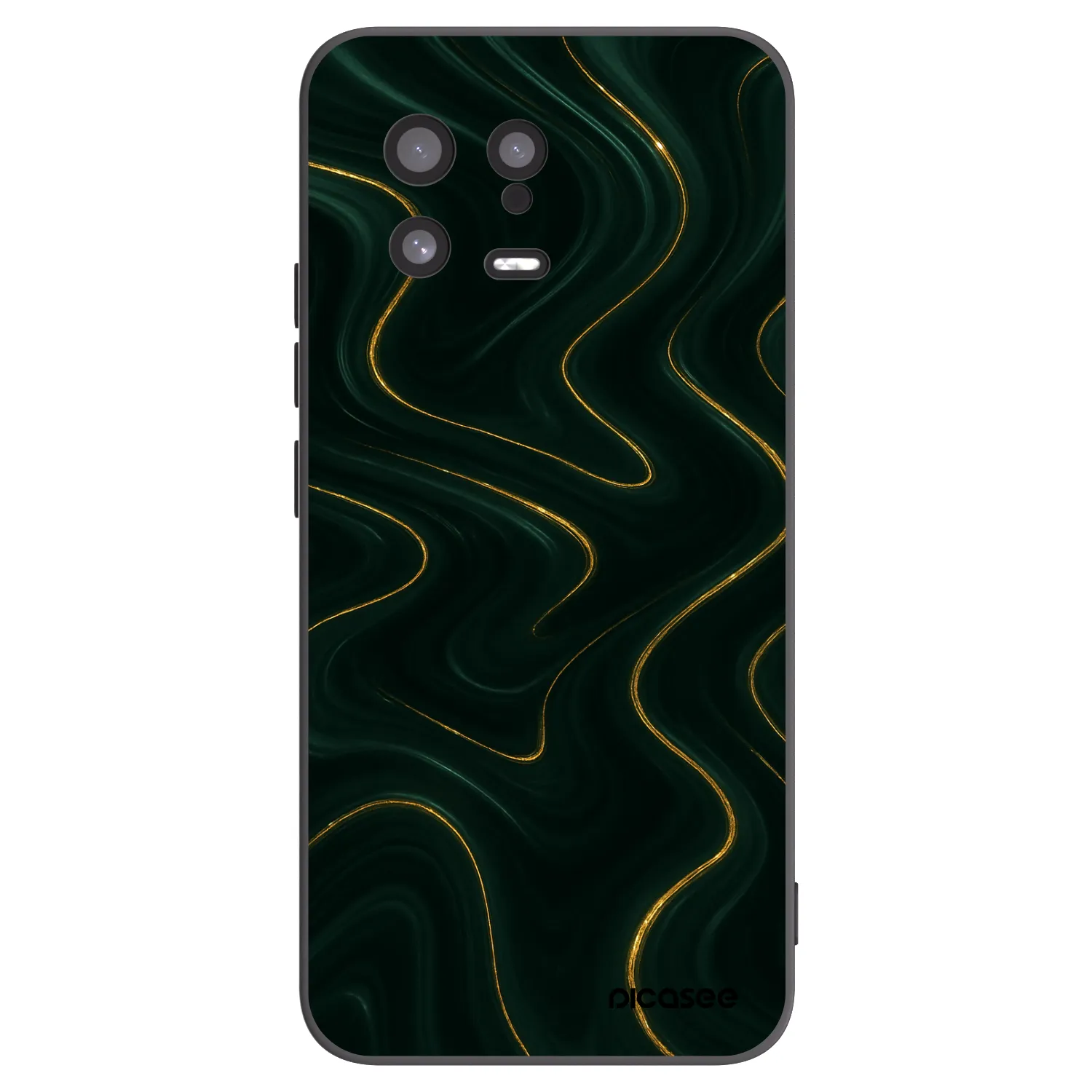 Picasee Μαύρη θήκη σιλικόνης για Xiaomi 13 - Vawes