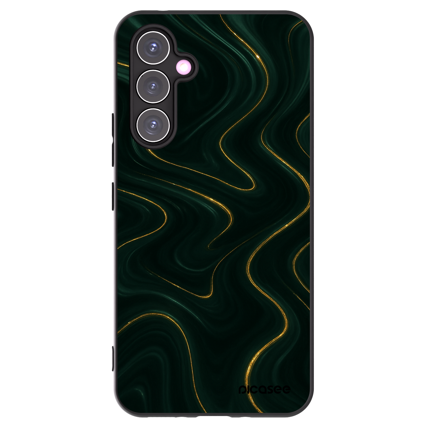 Picasee Μαύρη θήκη σιλικόνης για Samsung Galaxy A54 5G A546B - Vawes