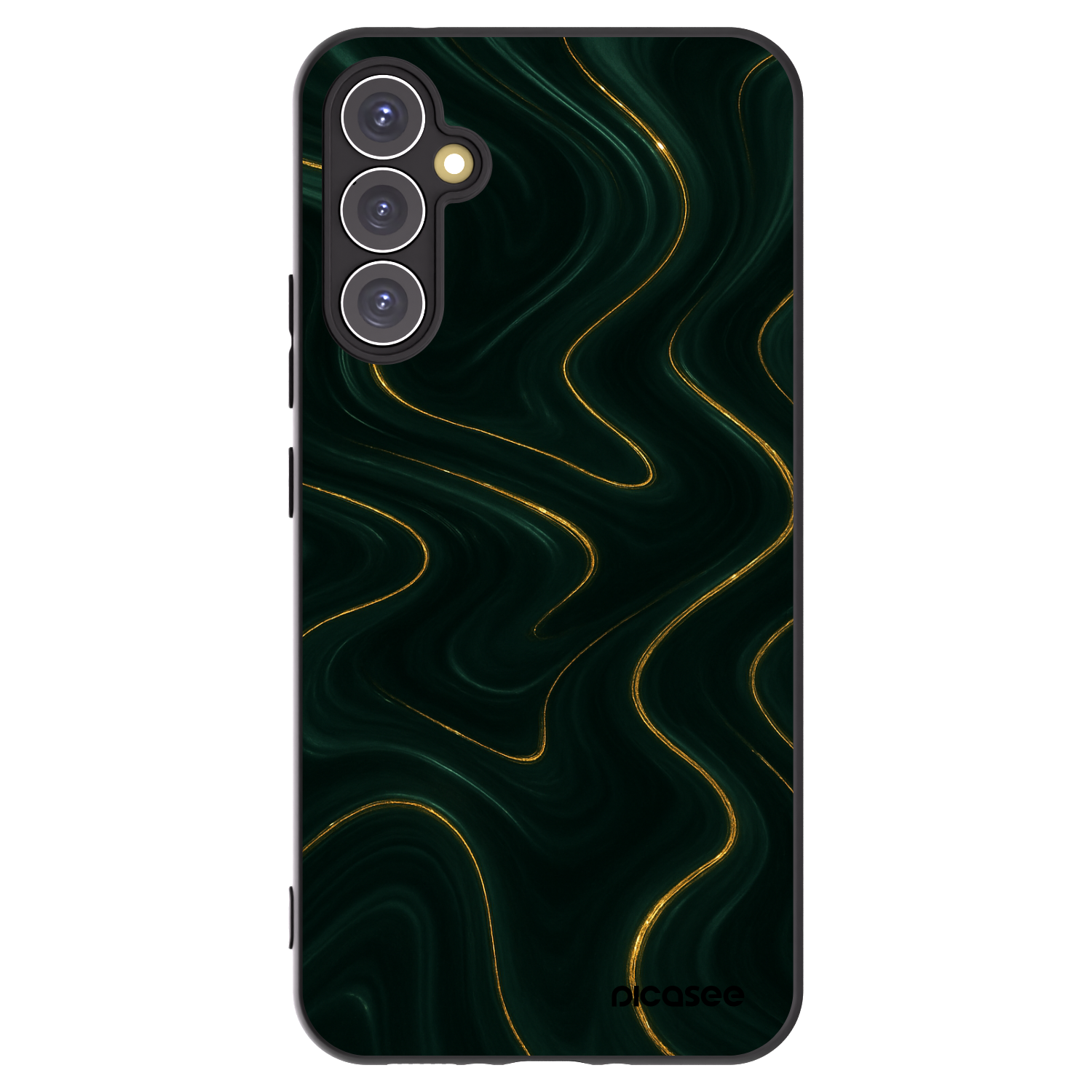 Picasee Μαύρη θήκη σιλικόνης για Samsung Galaxy A34 5G A346B - Vawes