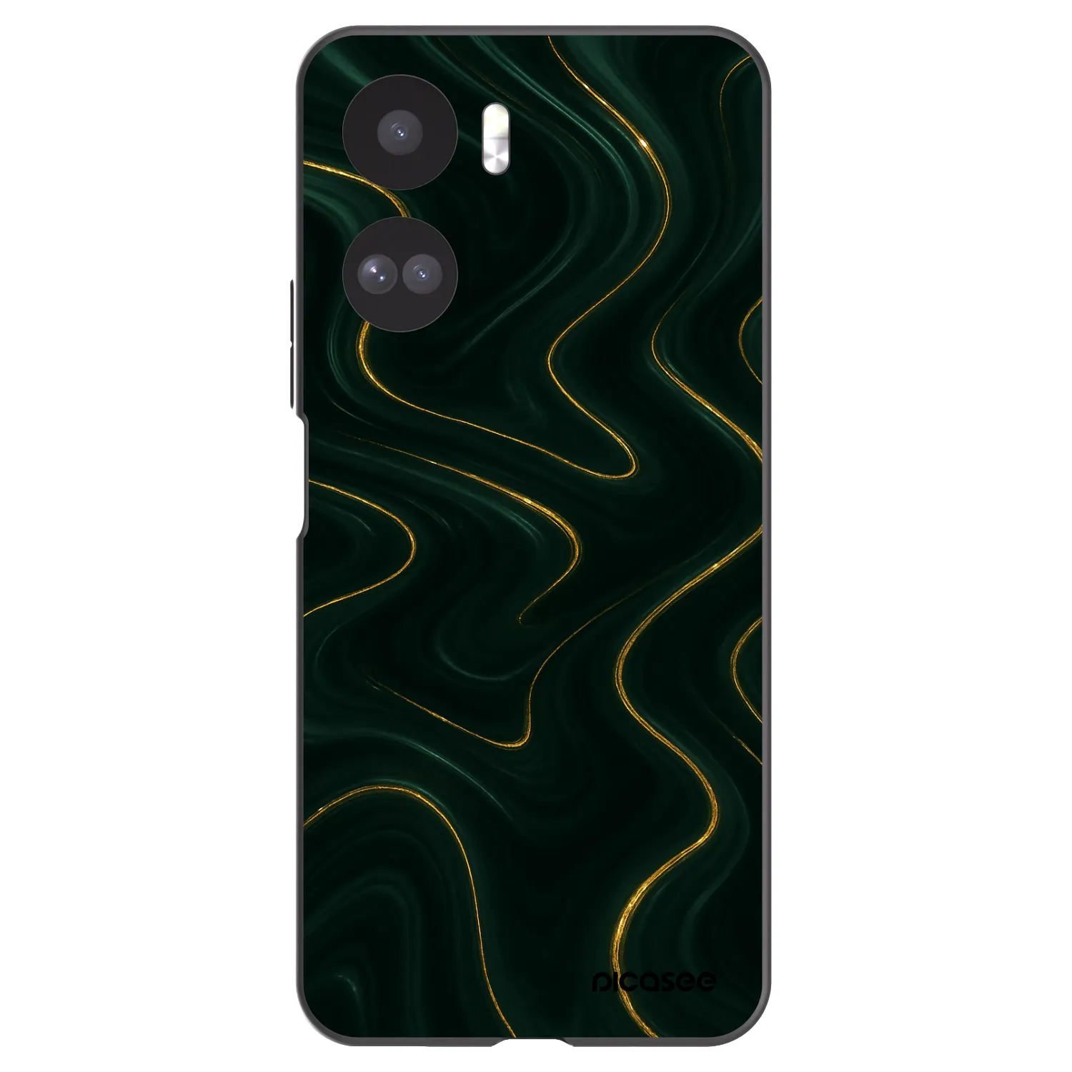 Picasee Μαύρη θήκη σιλικόνης για Honor 90 Lite 5G - Vawes