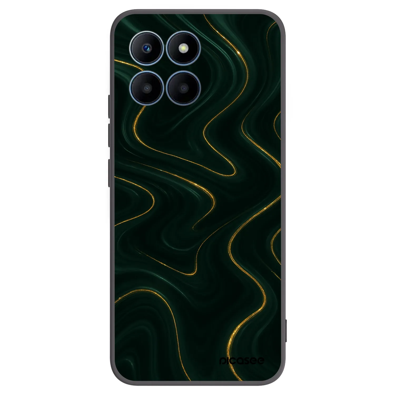 Picasee Μαύρη θήκη σιλικόνης για Honor 70 Lite - Vawes