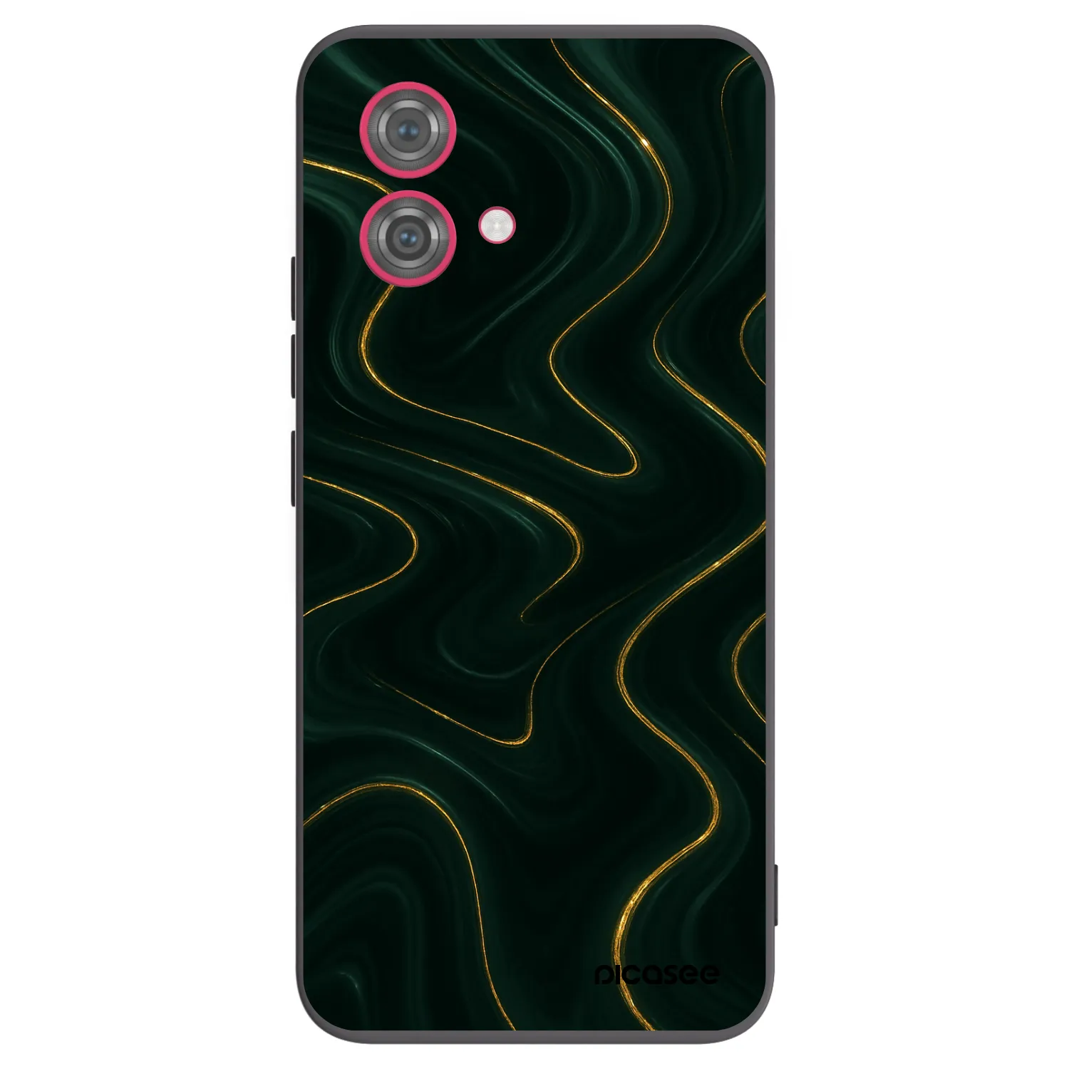 Picasee Μαύρη θήκη σιλικόνης για Motorola Moto G84 5G - Vawes