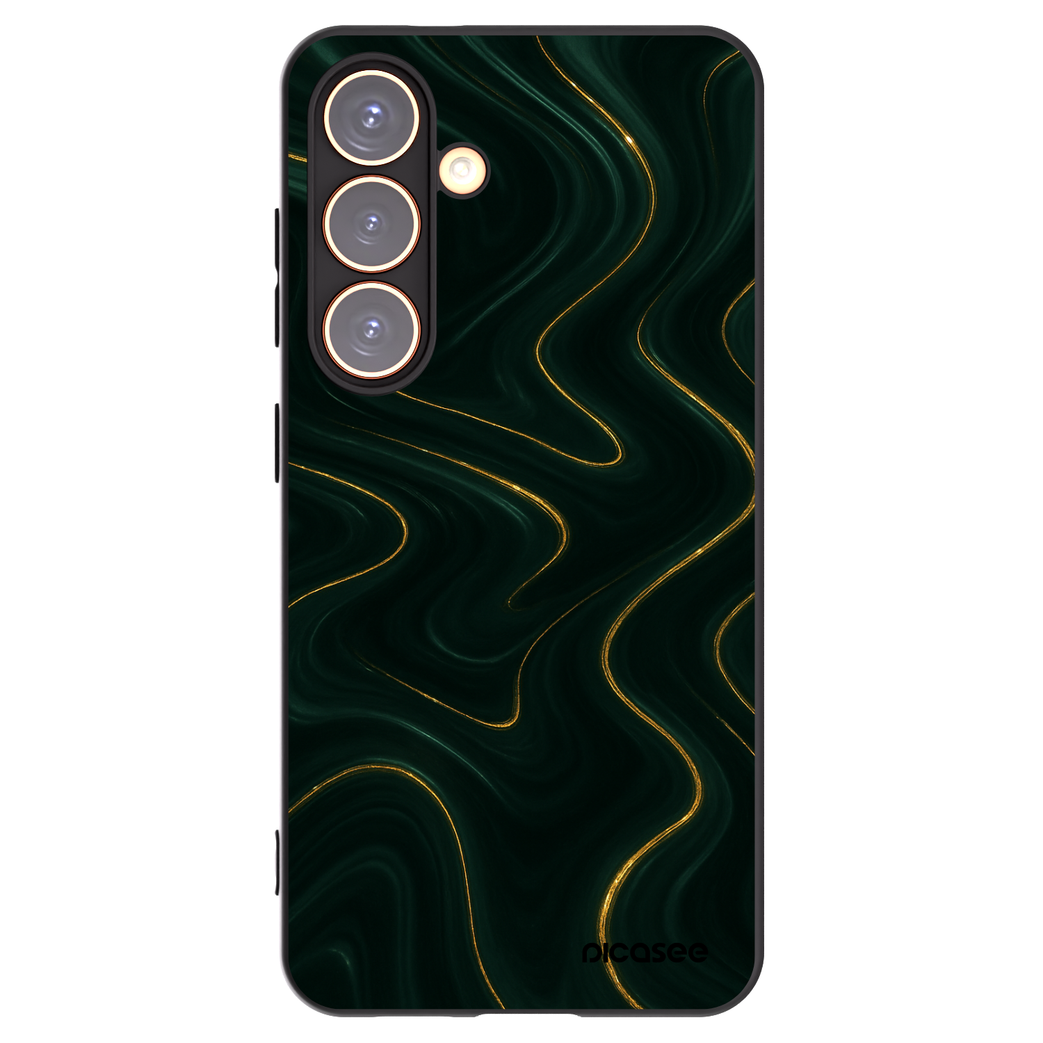 Picasee Μαύρη θήκη σιλικόνης για Samsung Galaxy S24 S921B 5G - Vawes