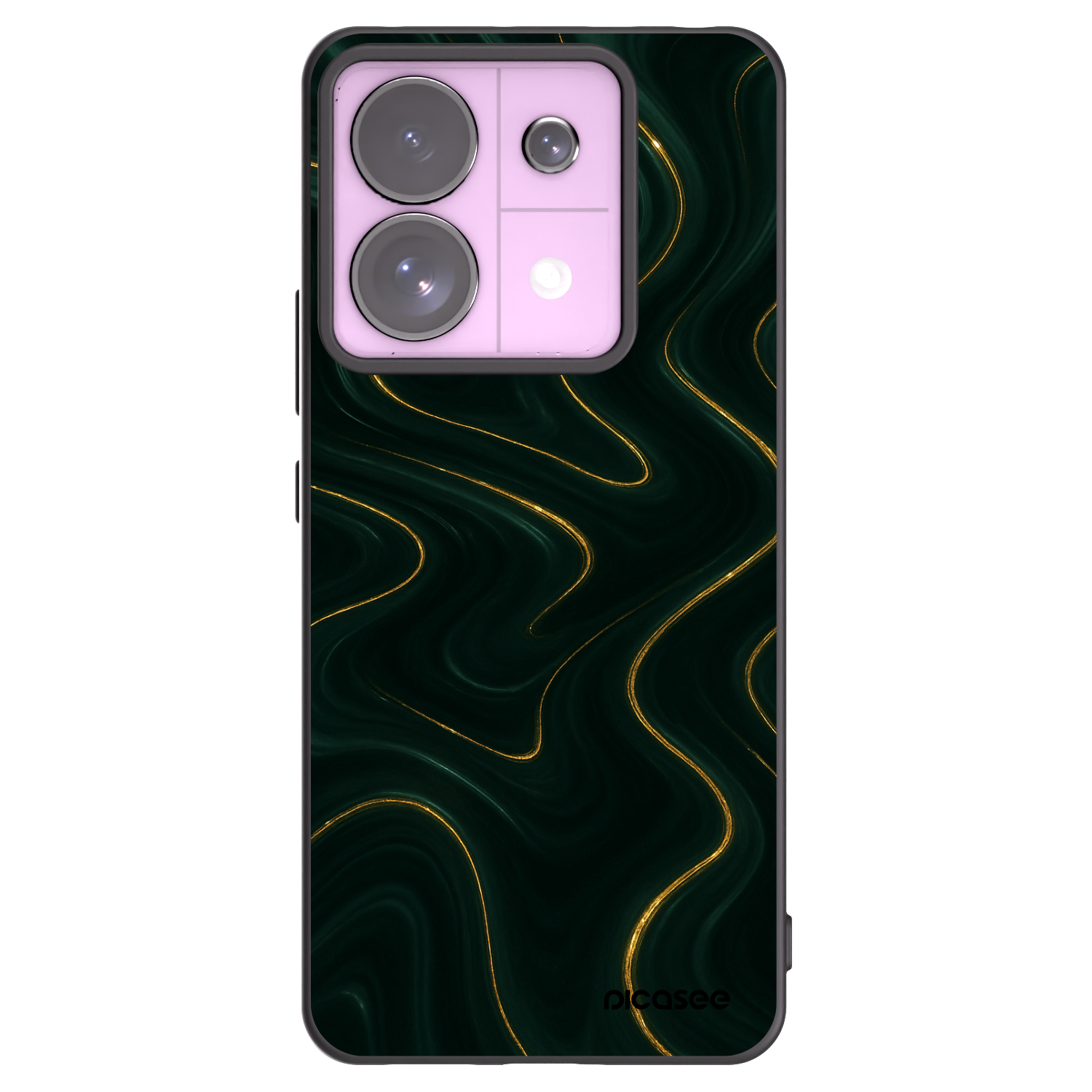 Picasee Μαύρη θήκη σιλικόνης για Xiaomi Redmi Note 13 Pro 5G - Vawes