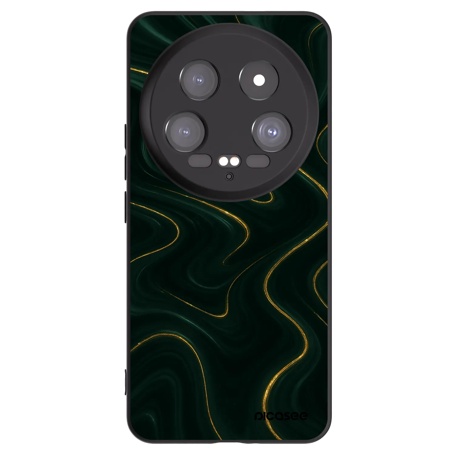 Picasee Μαύρη θήκη σιλικόνης για Xiaomi 14 Ultra - Vawes