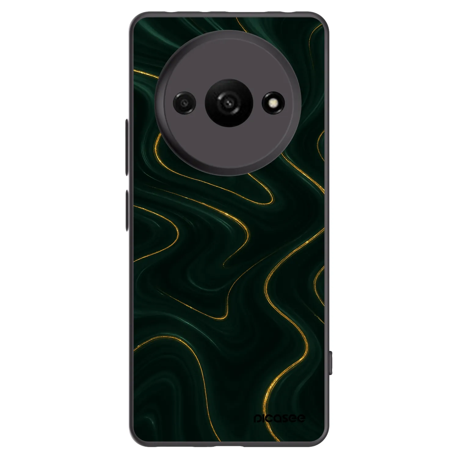 Picasee Μαύρη θήκη σιλικόνης για Xiaomi Redmi A3 - Vawes
