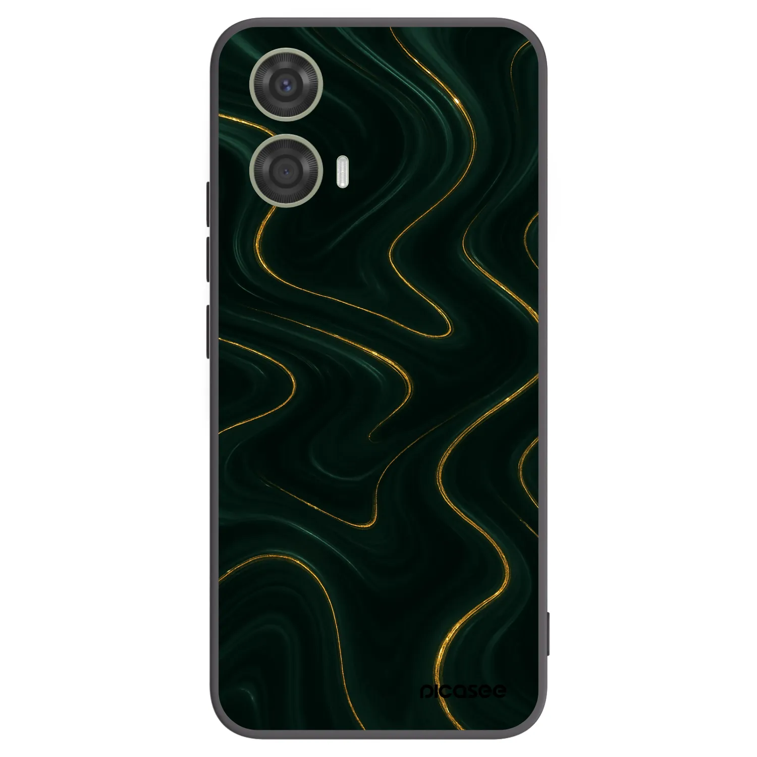 Picasee Μαύρη θήκη σιλικόνης για Motorola Moto G24 - Vawes