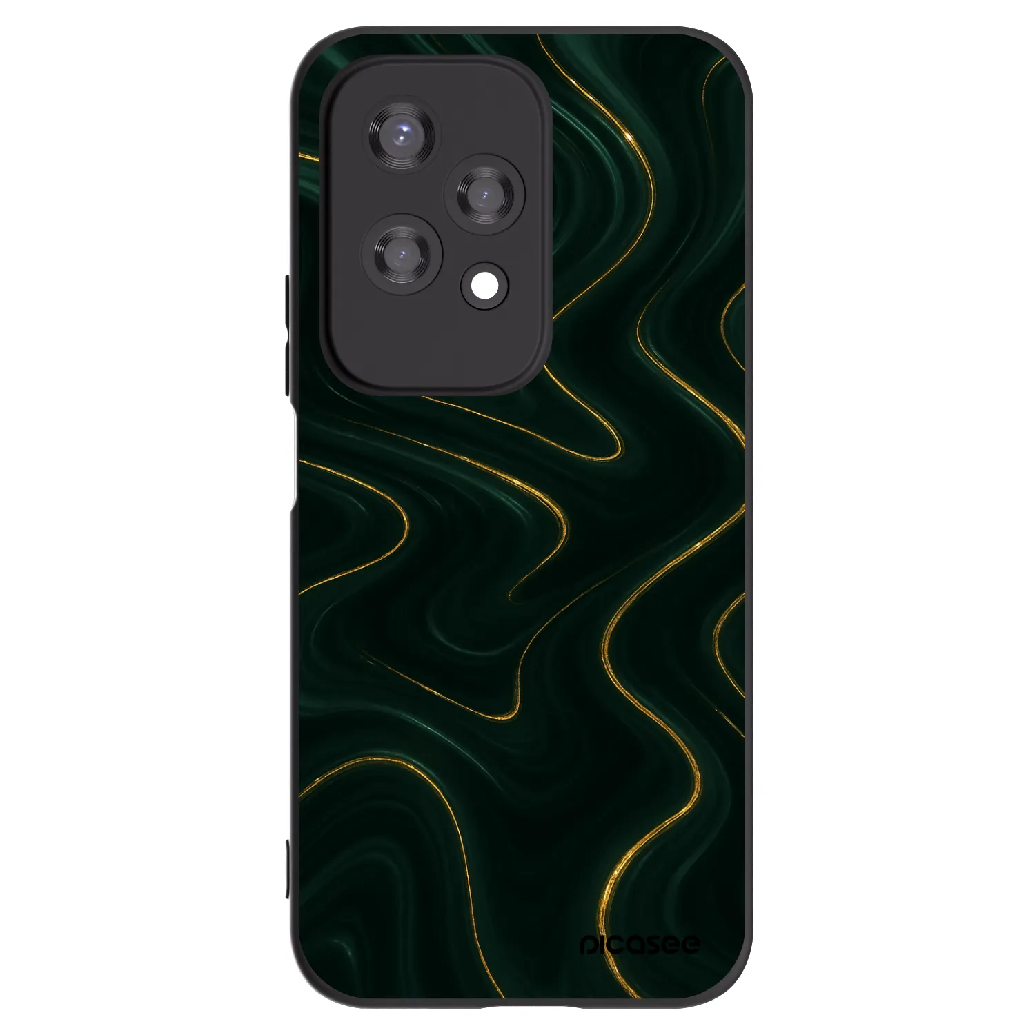 Picasee Μαύρη θήκη σιλικόνης για Honor 200 Lite - Vawes