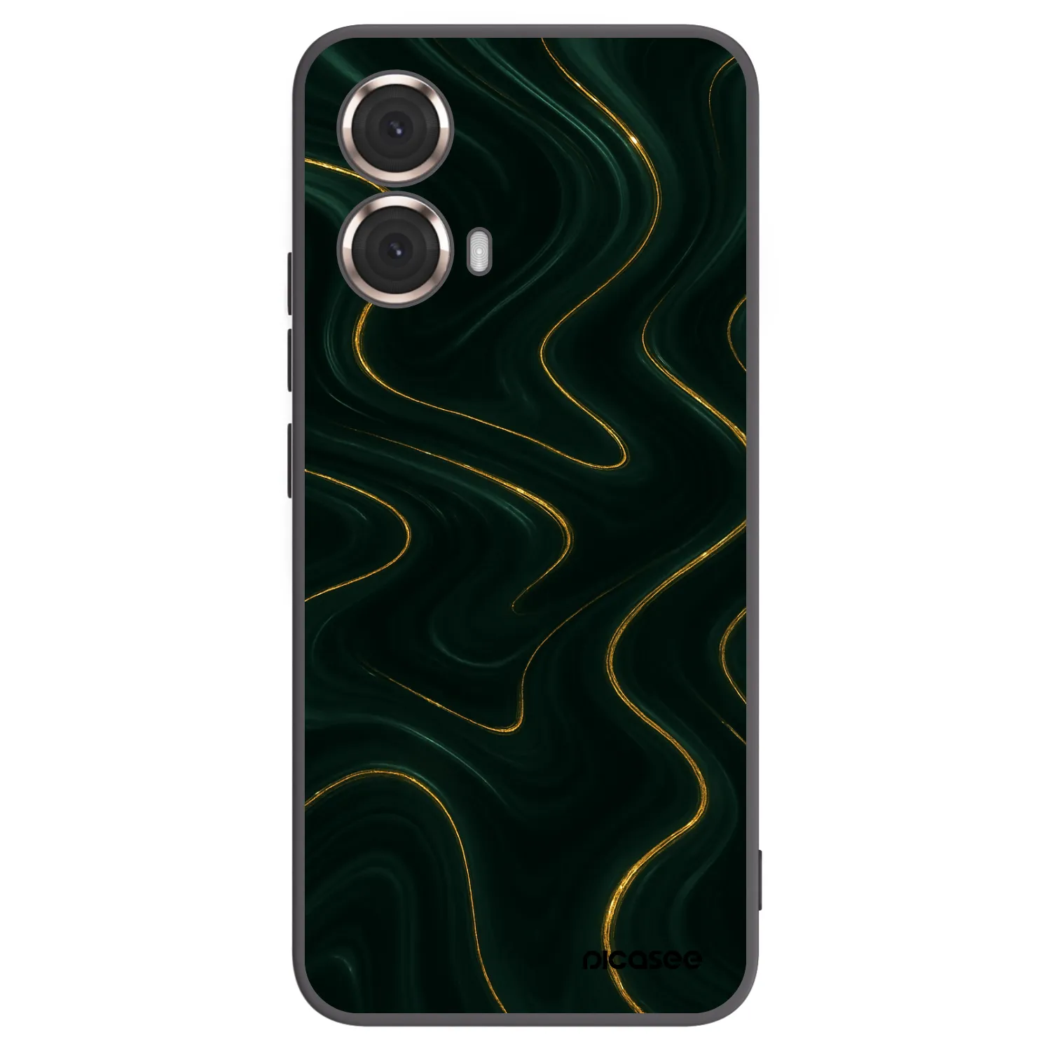 Picasee Μαύρη θήκη σιλικόνης για Motorola Moto G85 - Vawes