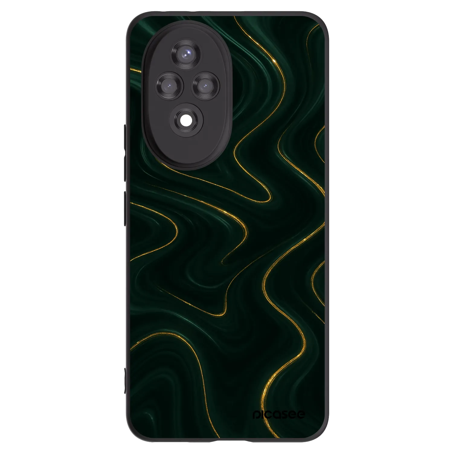 Picasee Μαύρη θήκη σιλικόνης για Honor 200 Pro 5G - Vawes