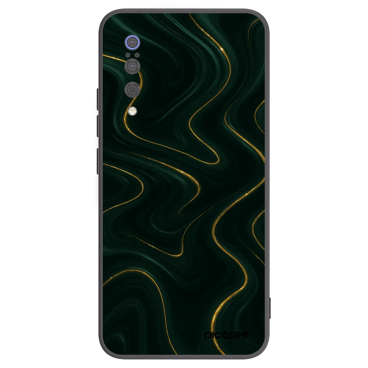 Picasee Μαύρη θήκη σιλικόνης για Xiaomi Mi 9 - Vawes