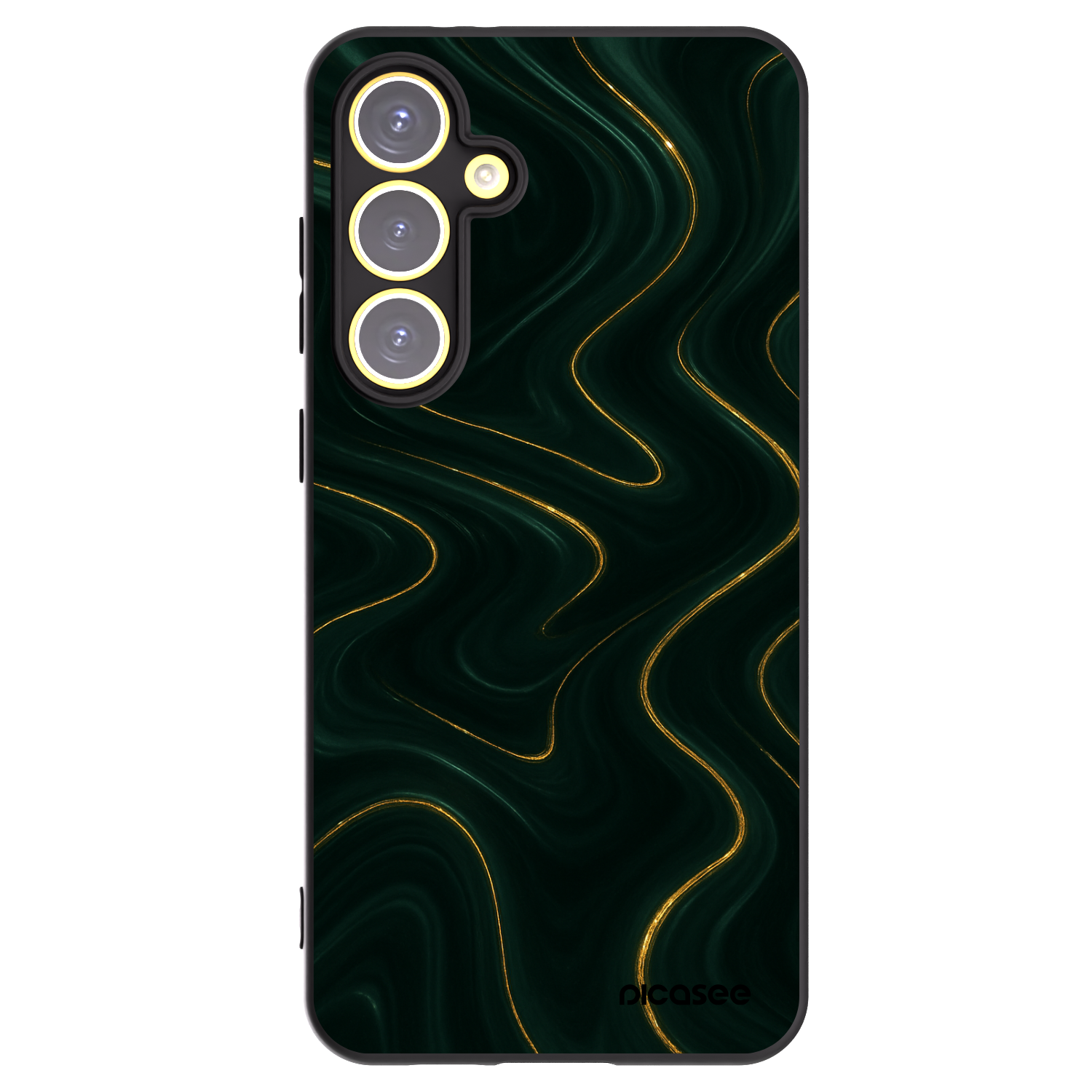 Picasee Μαύρη θήκη σιλικόνης για Samsung Galaxy S24 FE S721B - Vawes