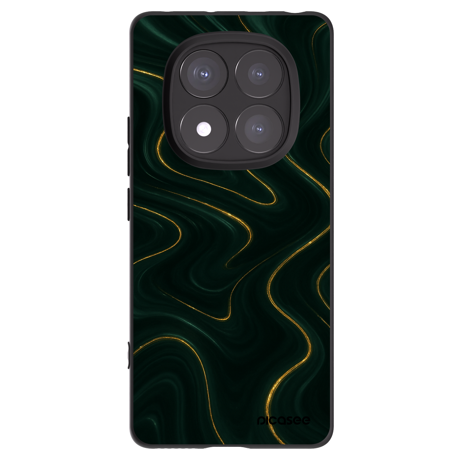 Picasee Μαύρη θήκη σιλικόνης για Xiaomi Redmi Note 14 Pro 5G - Vawes