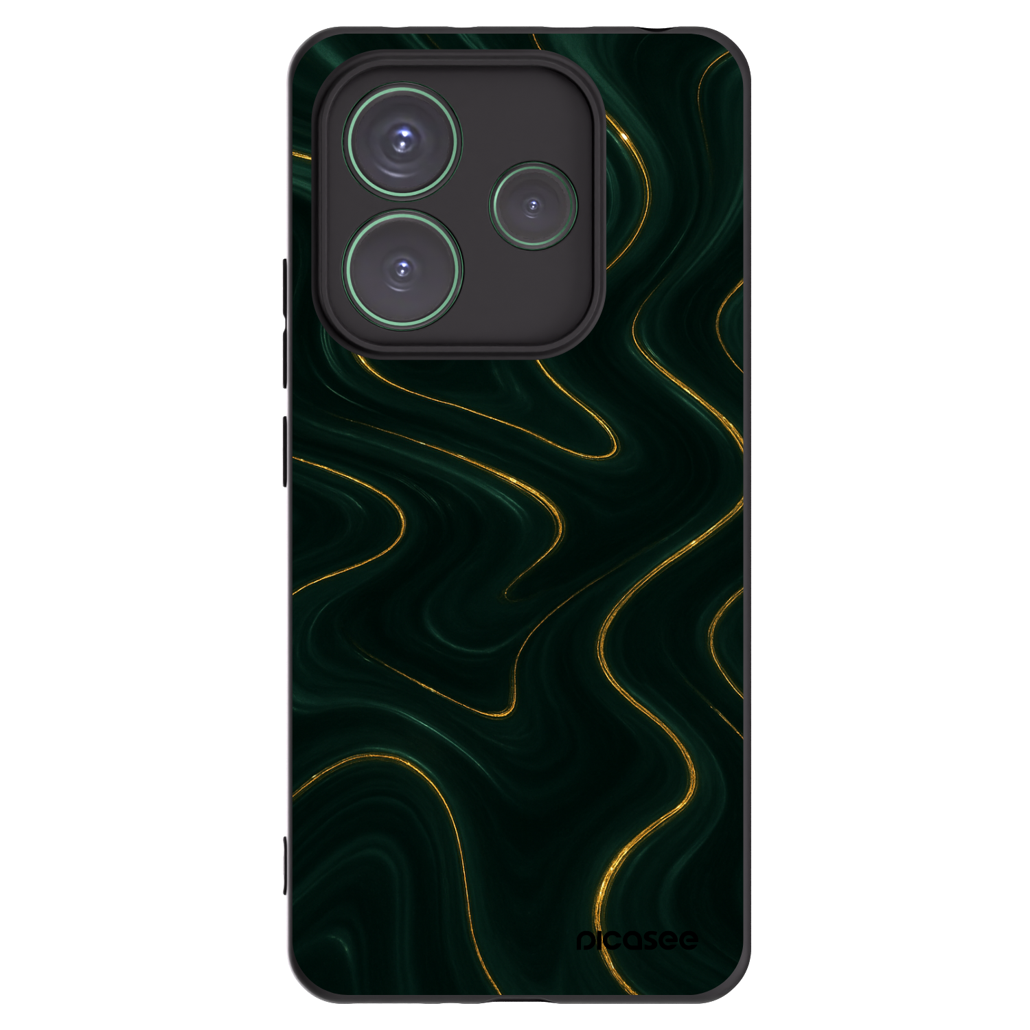 Picasee Μαύρη θήκη σιλικόνης για Xiaomi Redmi Note 14 5G - Vawes