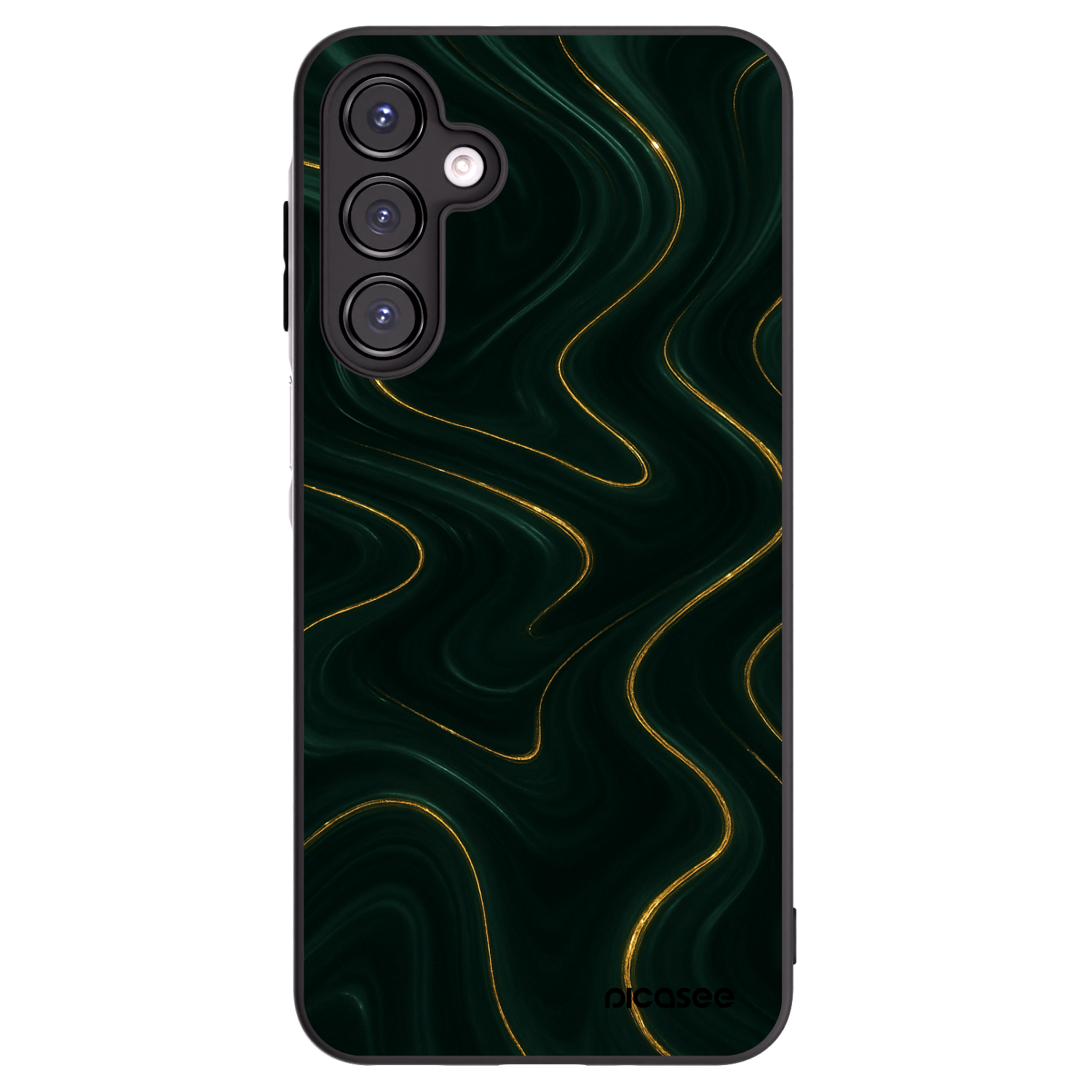 Picasee Μαύρη θήκη σιλικόνης για Samsung Galaxy A16 5G - Vawes