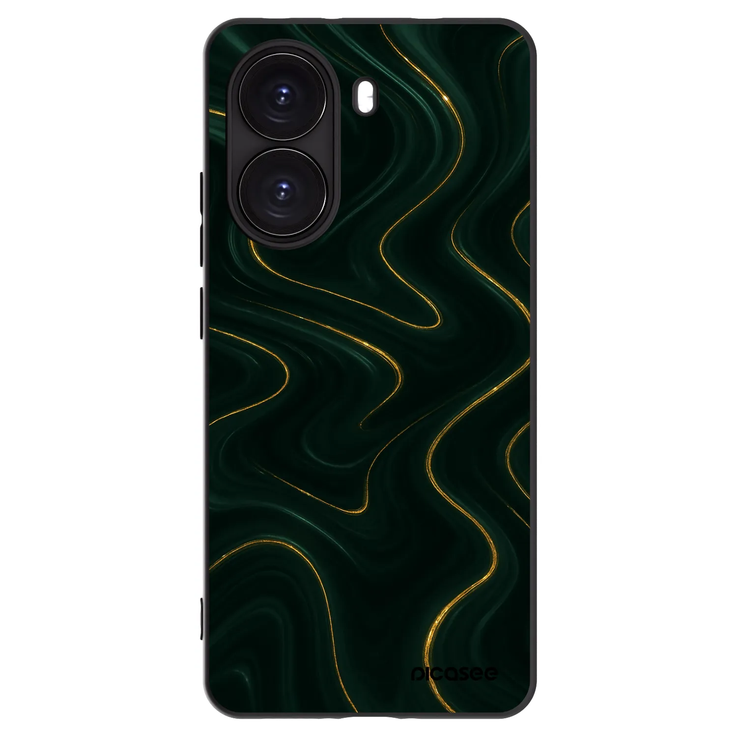 Picasee Μαύρη θήκη σιλικόνης για Xiaomi Poco X7 Pro 5G - Vawes