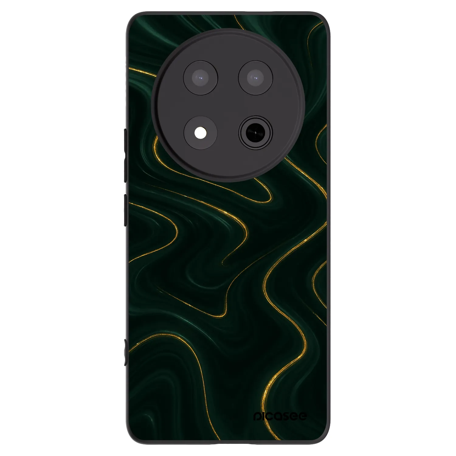 Picasee Μαύρη θήκη σιλικόνης για Honor Magic7 Lite 5G - Vawes