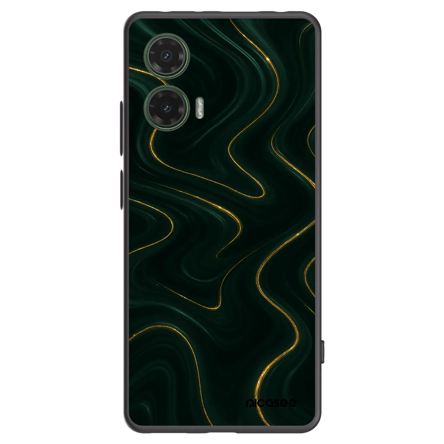 Picasee Μαύρη θήκη σιλικόνης για Motorola Moto G35 5G - Vawes