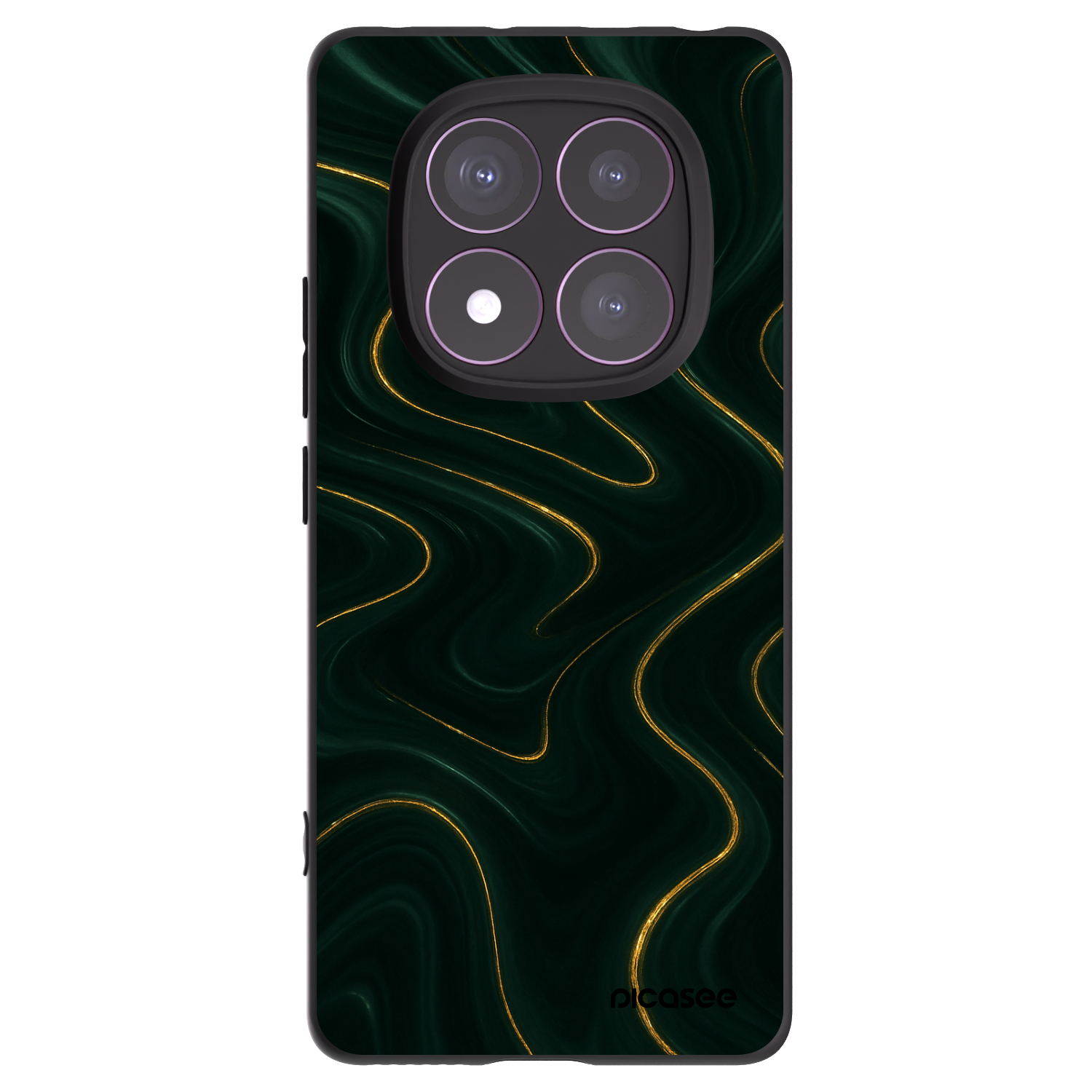 Picasee Μαύρη θήκη σιλικόνης για Xiaomi Redmi Note 14 Pro 4G - Vawes