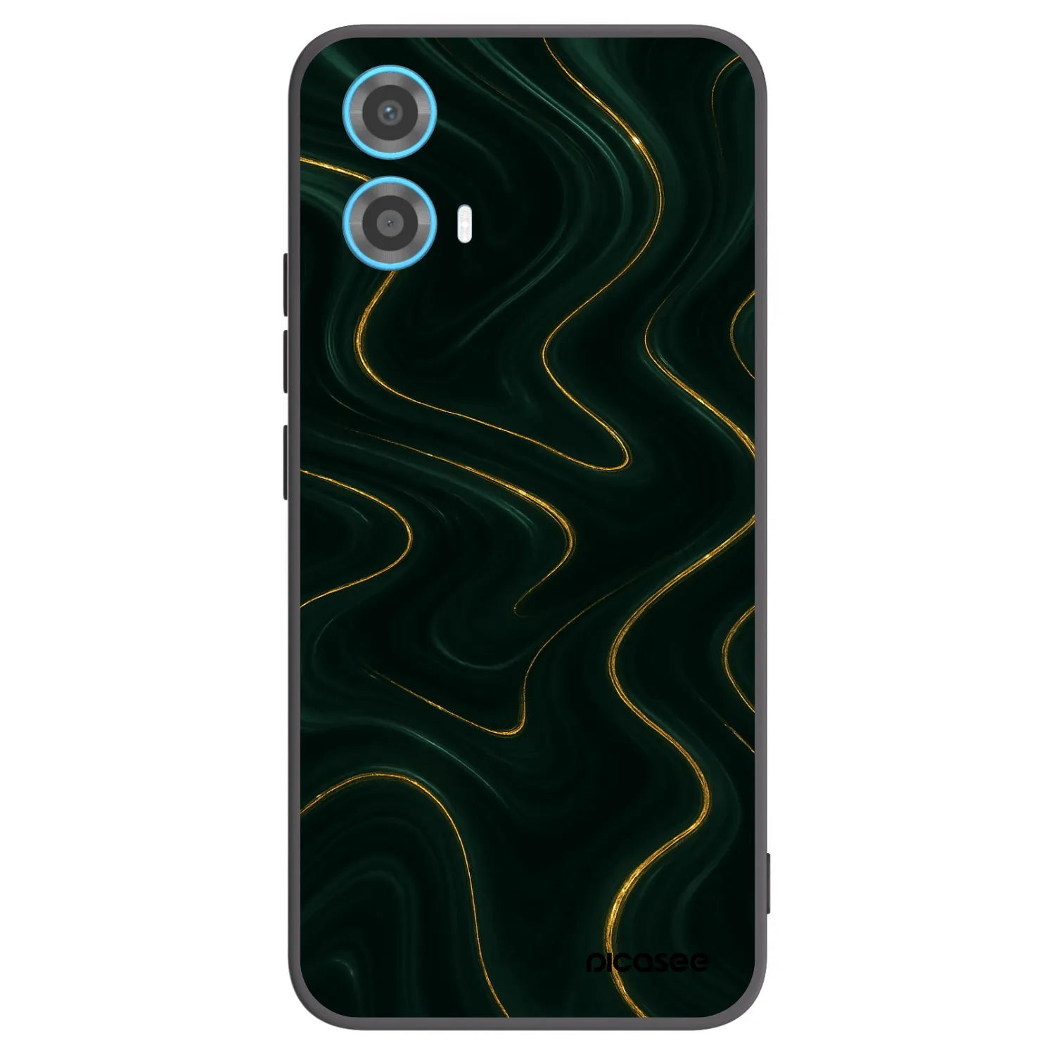 Picasee Μαύρη θήκη σιλικόνης για Motorola Moto G34 5G - Vawes