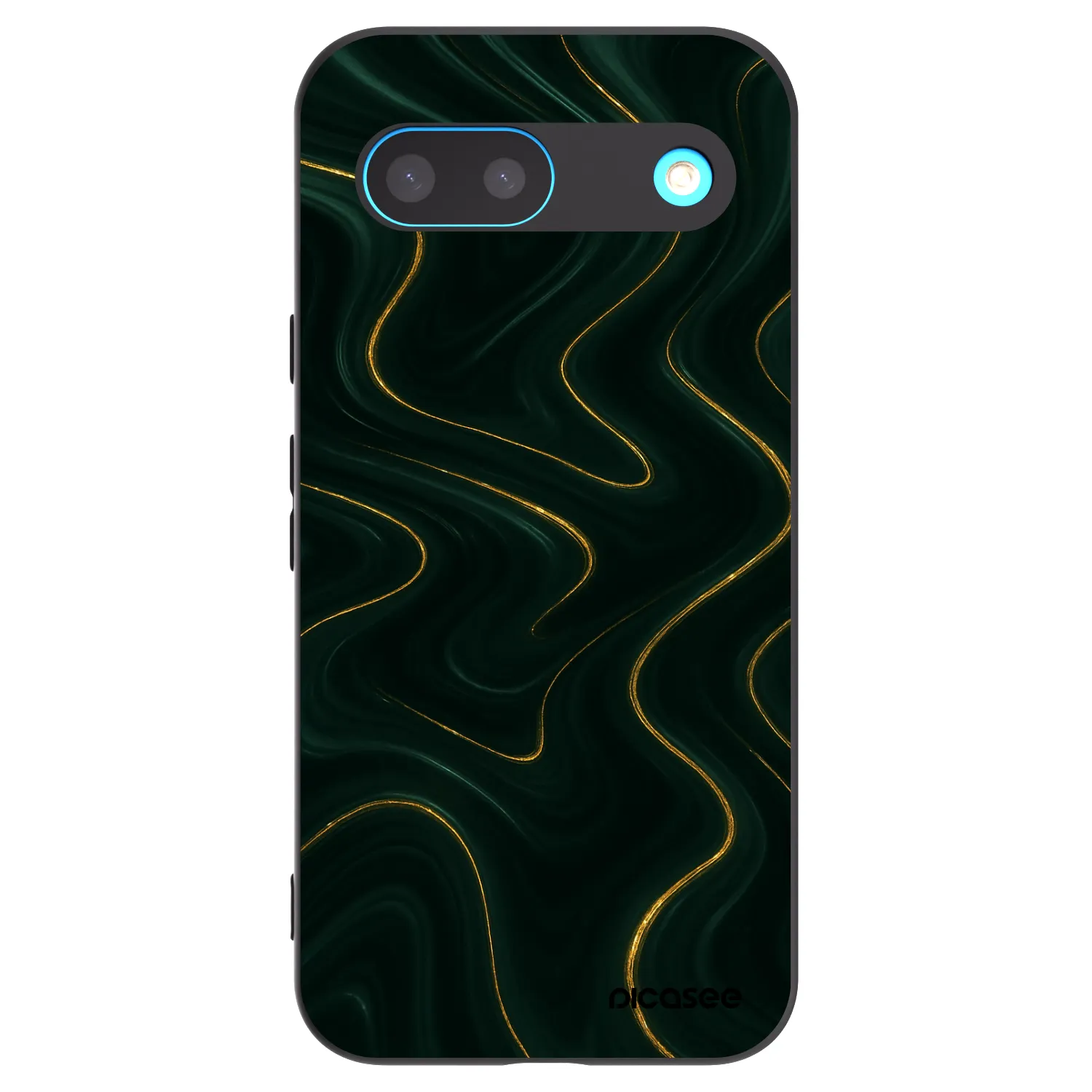 Picasee Μαύρη θήκη σιλικόνης για Google Pixel 8 - Vawes