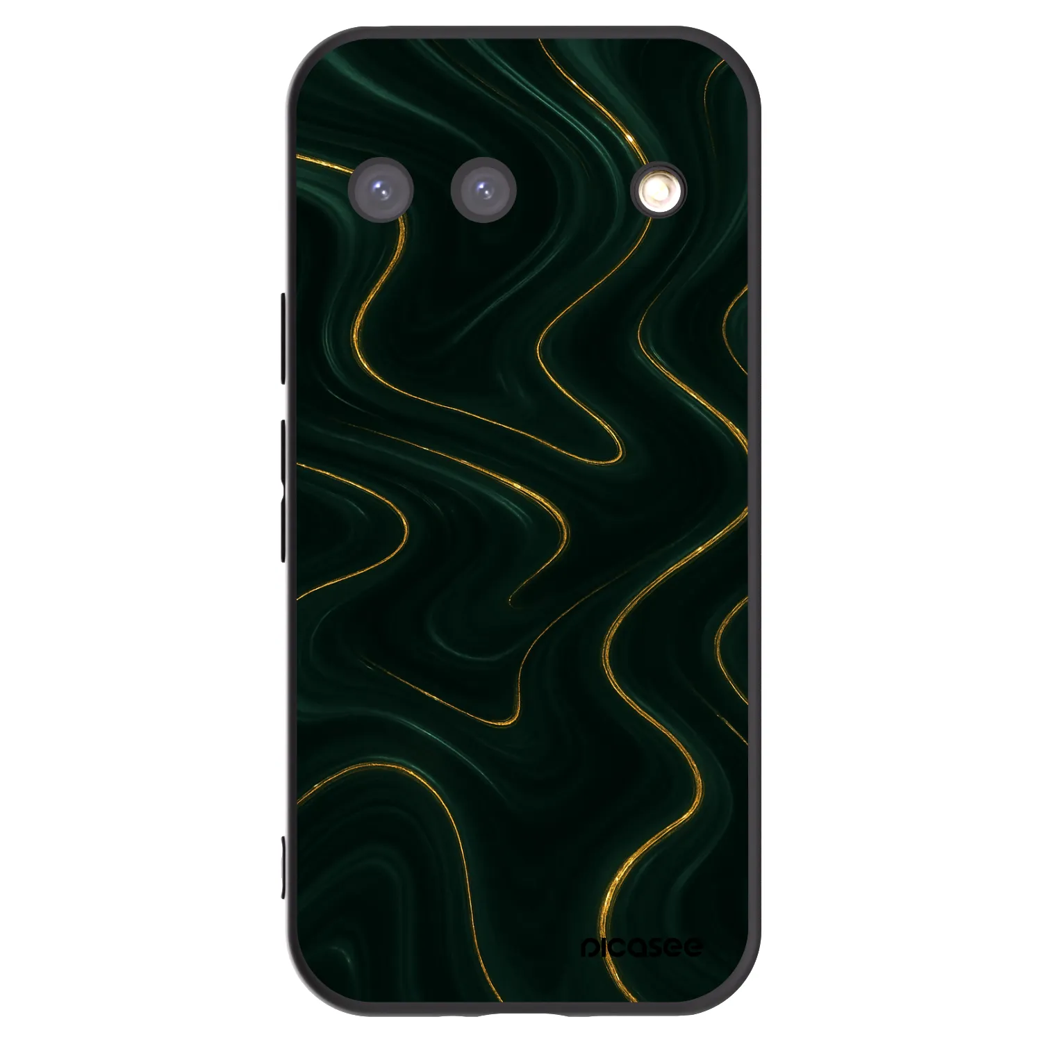 Picasee Μαύρη θήκη σιλικόνης για Google Pixel 9 - Vawes