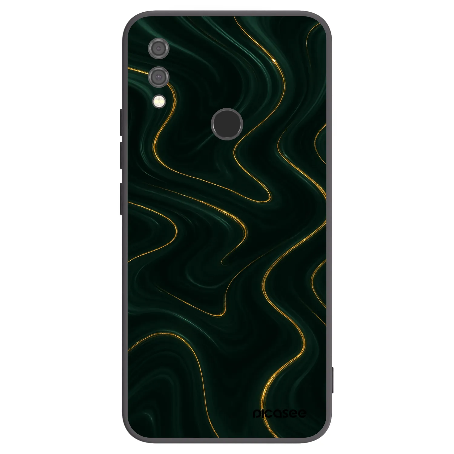 Picasee Μαύρη θήκη σιλικόνης για Xiaomi Redmi Note 7 - Vawes