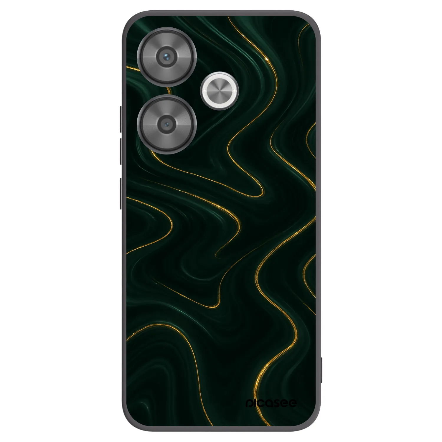 Picasee Μαύρη θήκη σιλικόνης για Xiaomi Poco F6 - Vawes