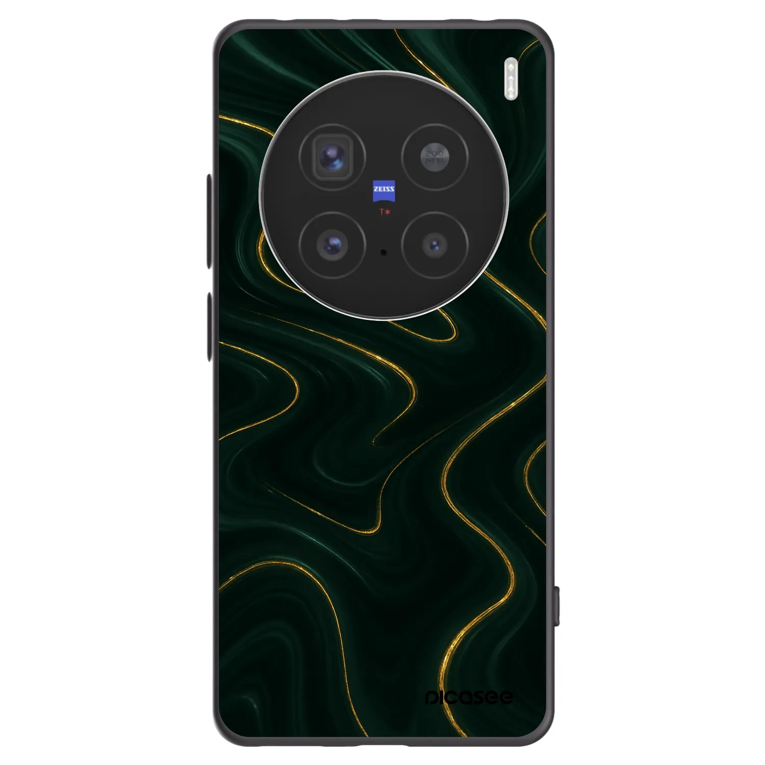 Picasee Μαύρη θήκη σιλικόνης για Vivo X200 Pro - Vawes
