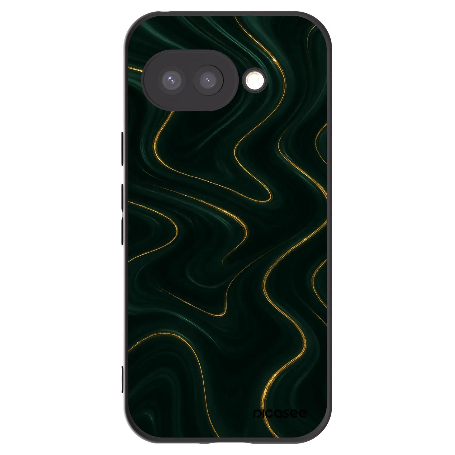 Picasee Μαύρη θήκη σιλικόνης για Google Pixel 9a - Vawes