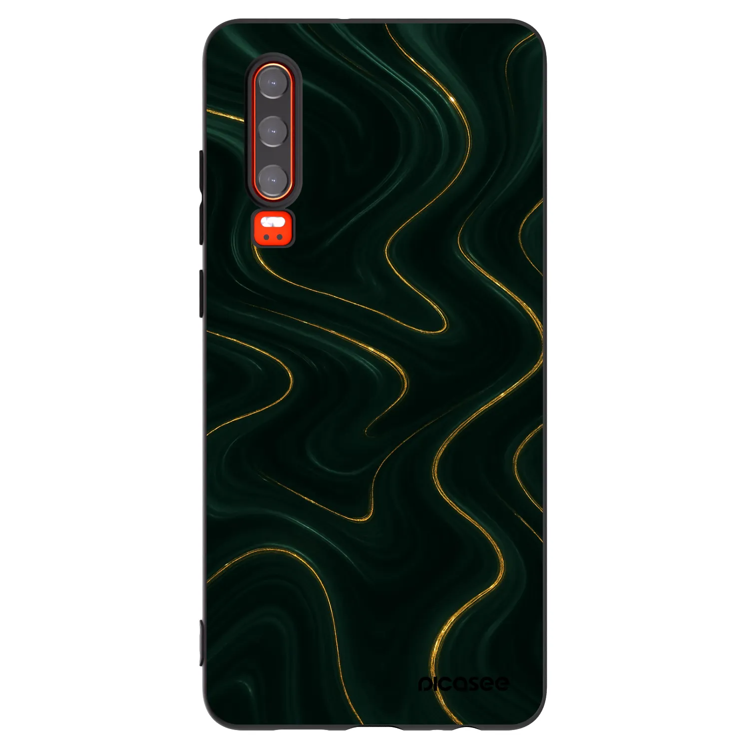 Picasee Μαύρη θήκη σιλικόνης για Huawei P30 - Vawes