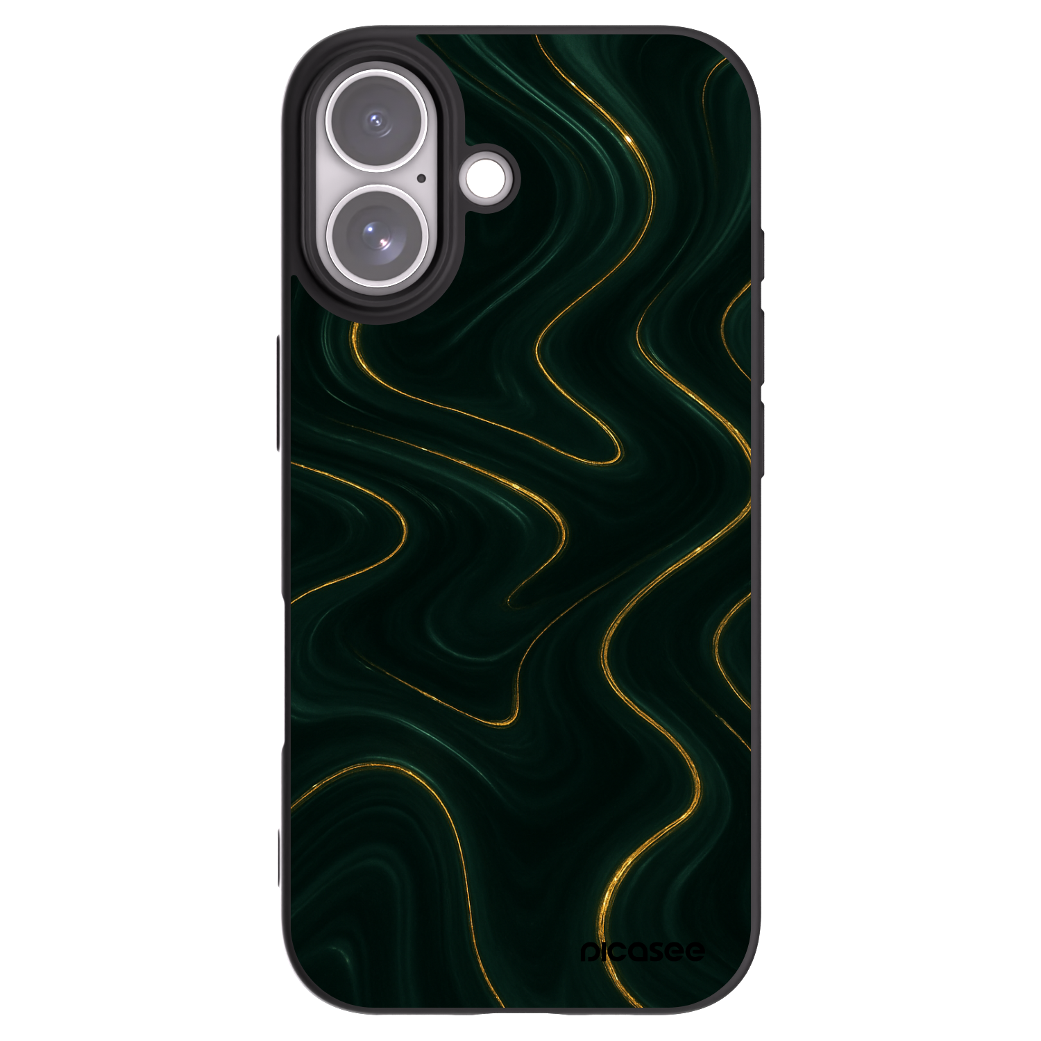 Picasee Μαύρη θήκη σιλικόνης για Apple iPhone 17 - Vawes